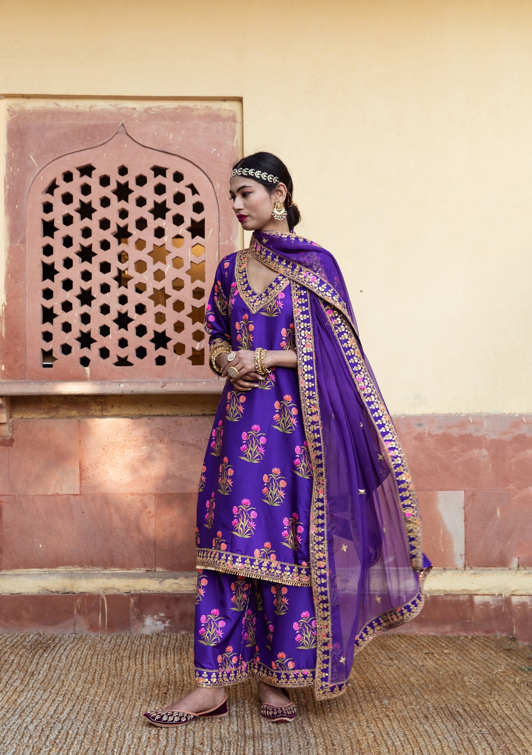 Mehreen Purple Set Gulabo Jaipur