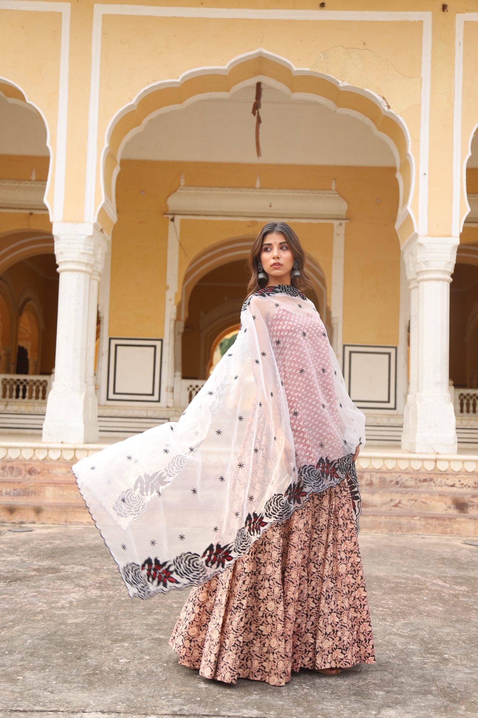 Mira White Lehenga Set Gulabo Jaipur