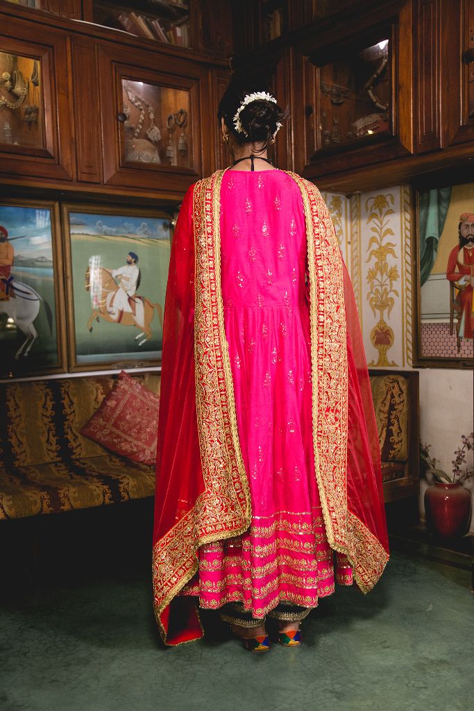 NAHAL PINK ANARKALI SET Gulabo Jaipur