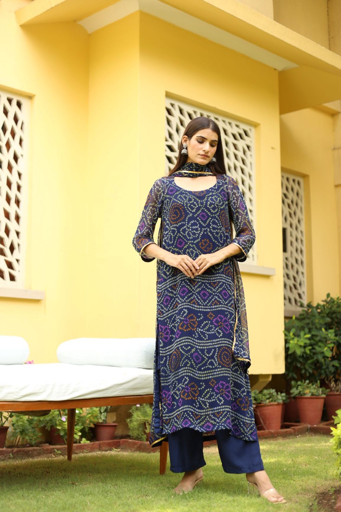 Naaz Blue Straight Set Gulabo Jaipur