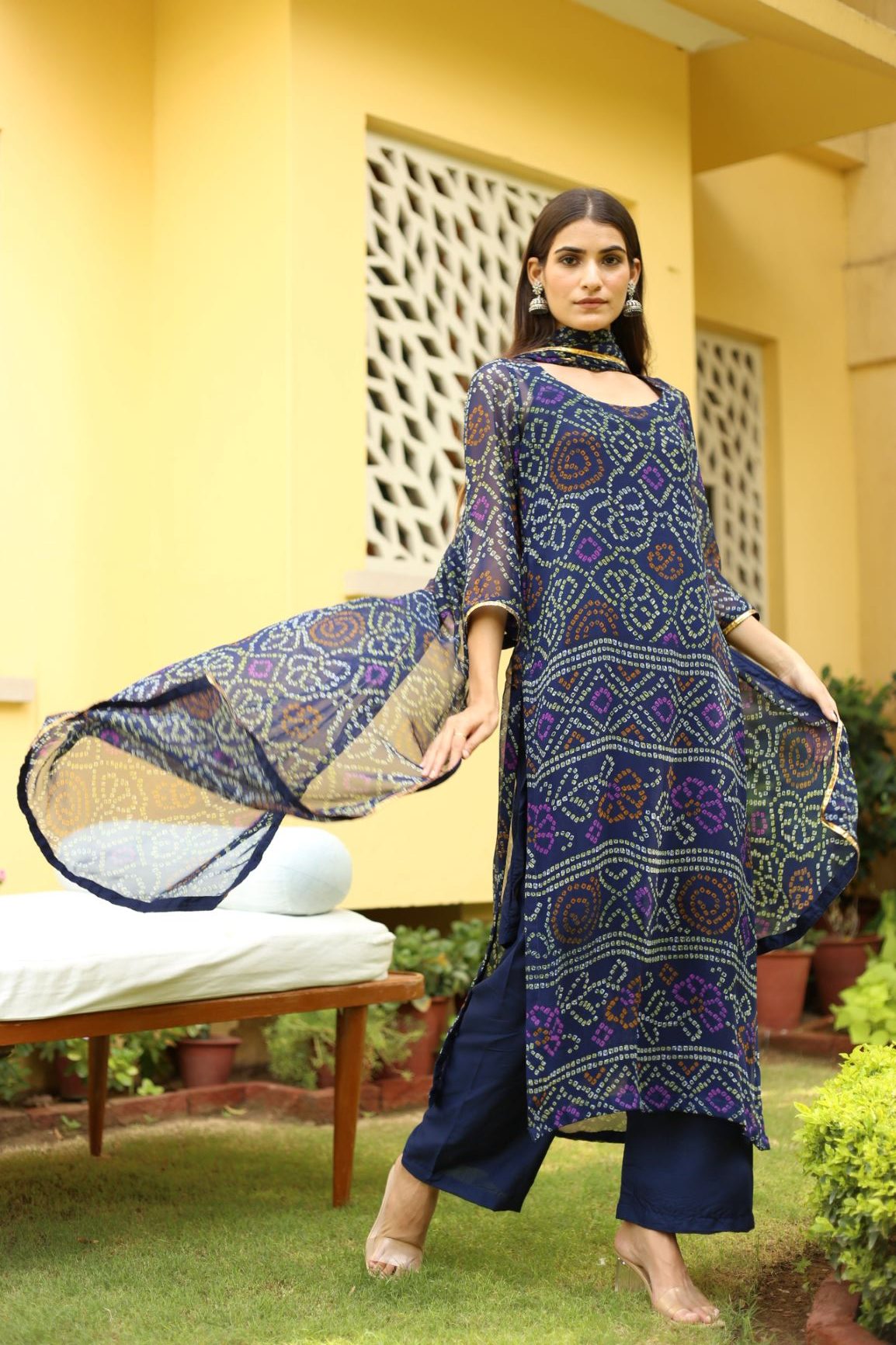 Naaz Blue Straight Set Gulabo Jaipur