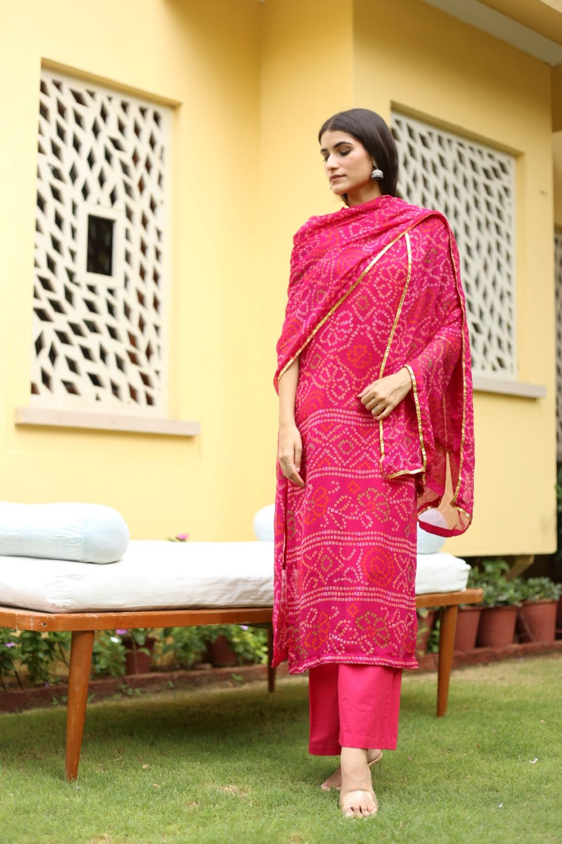 Naaz Pink Straight Set Gulabo Jaipur