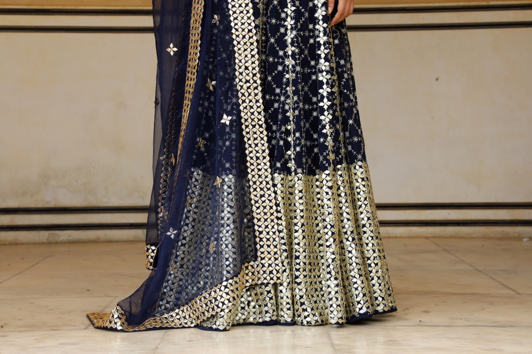 Nanda Blue Lehenga Set Gulabo Jaipur