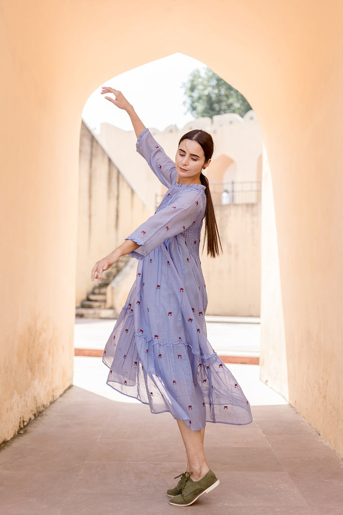 Nayn Aqua Dress Gulabo Jaipur