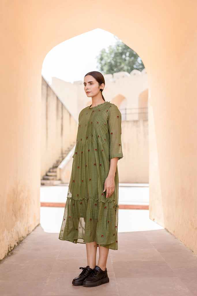 Nayn Green Dress Gulabo Jaipur