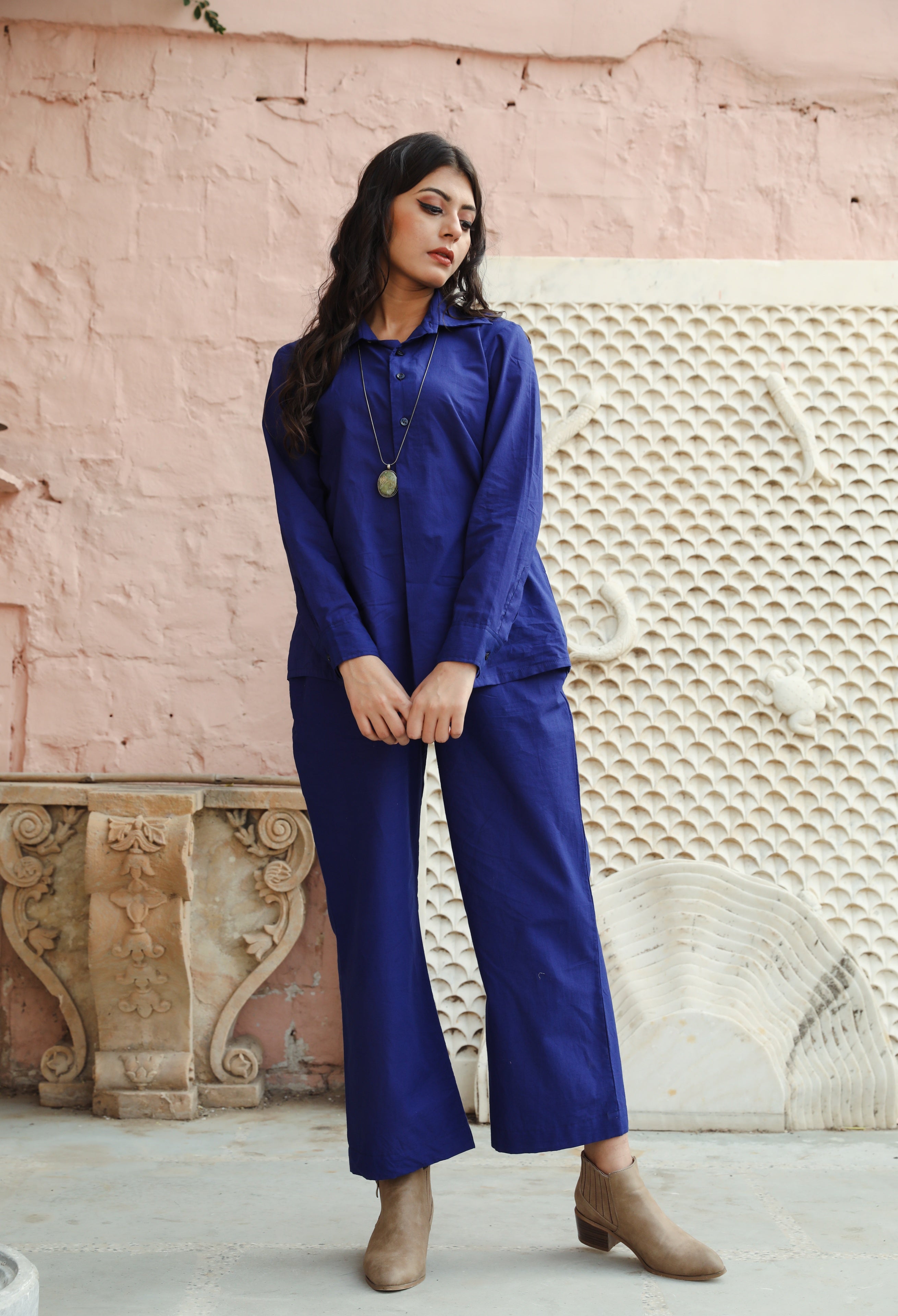 Nia Blue Co-ord Set Gulabo Jaipur