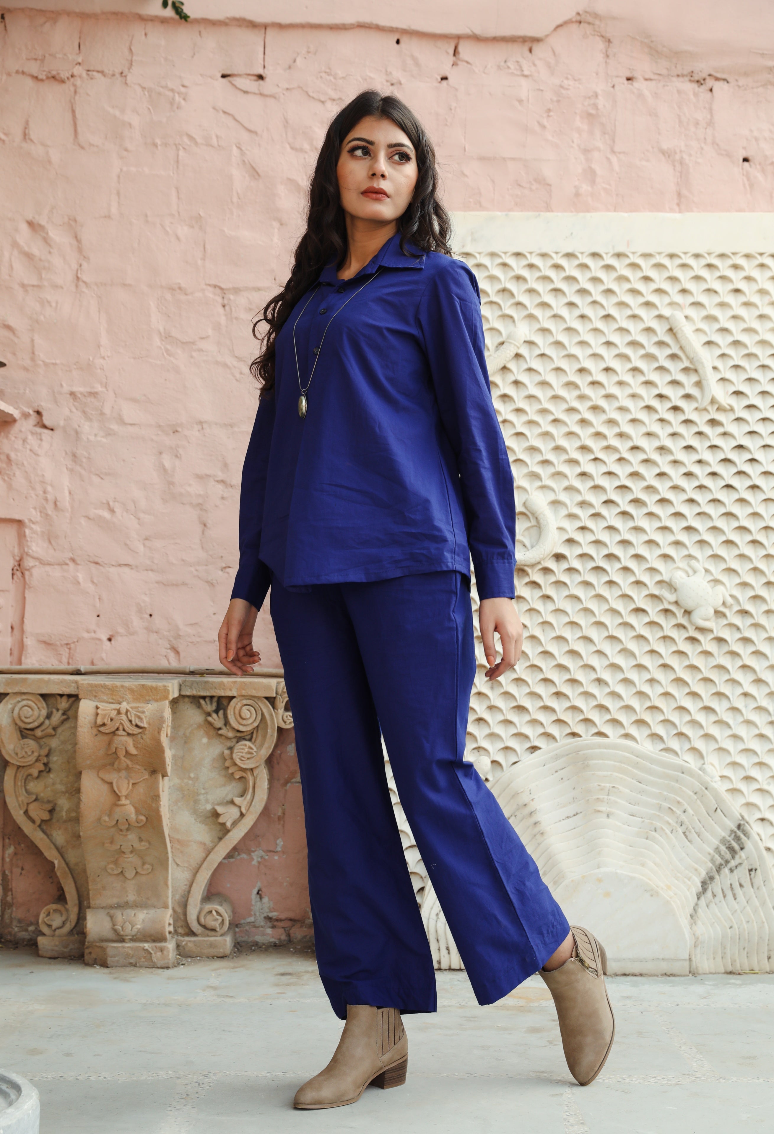 Nia Blue Co-ord Set Gulabo Jaipur