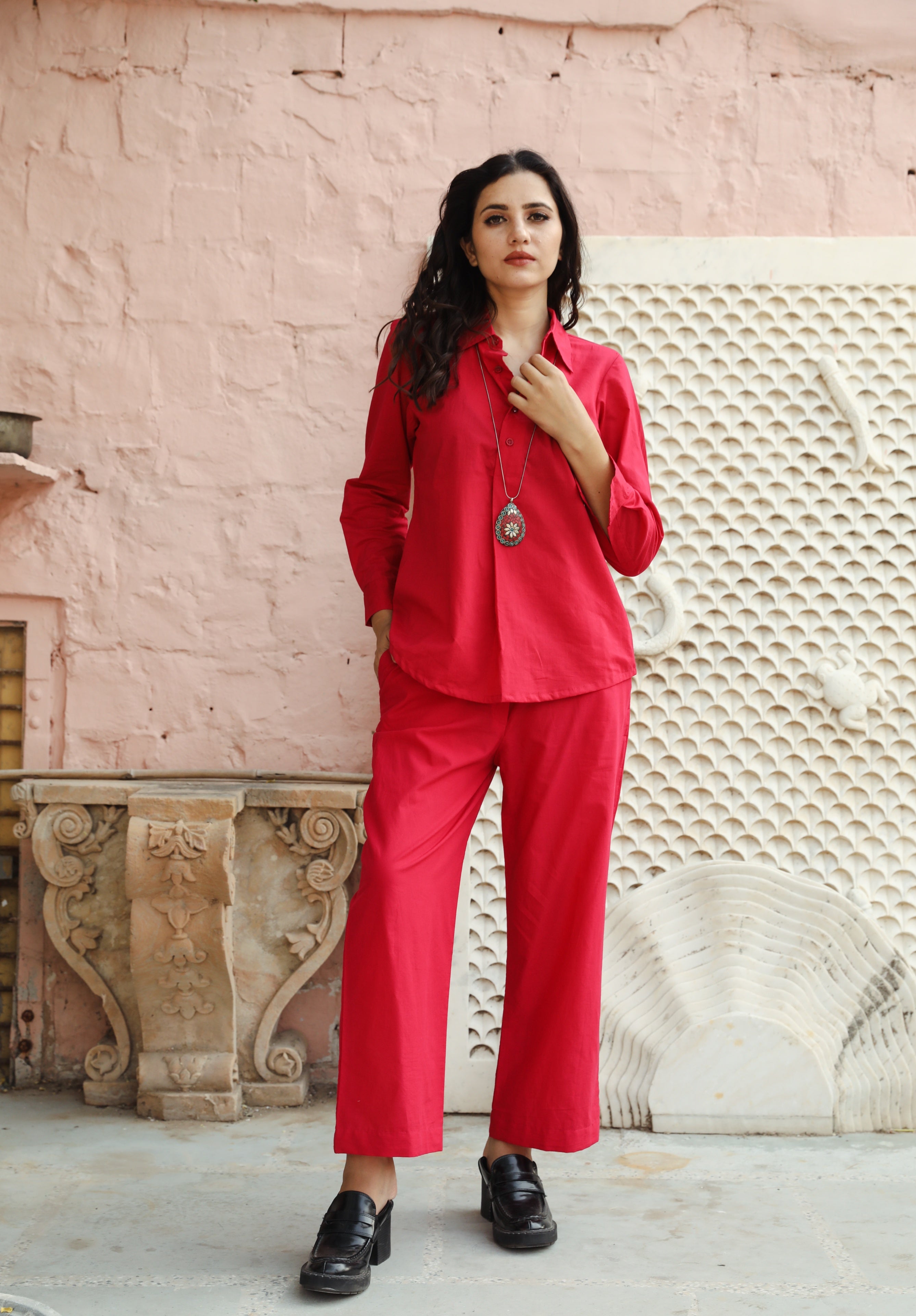 Nia Pink Co-ord Set Gulabo Jaipur