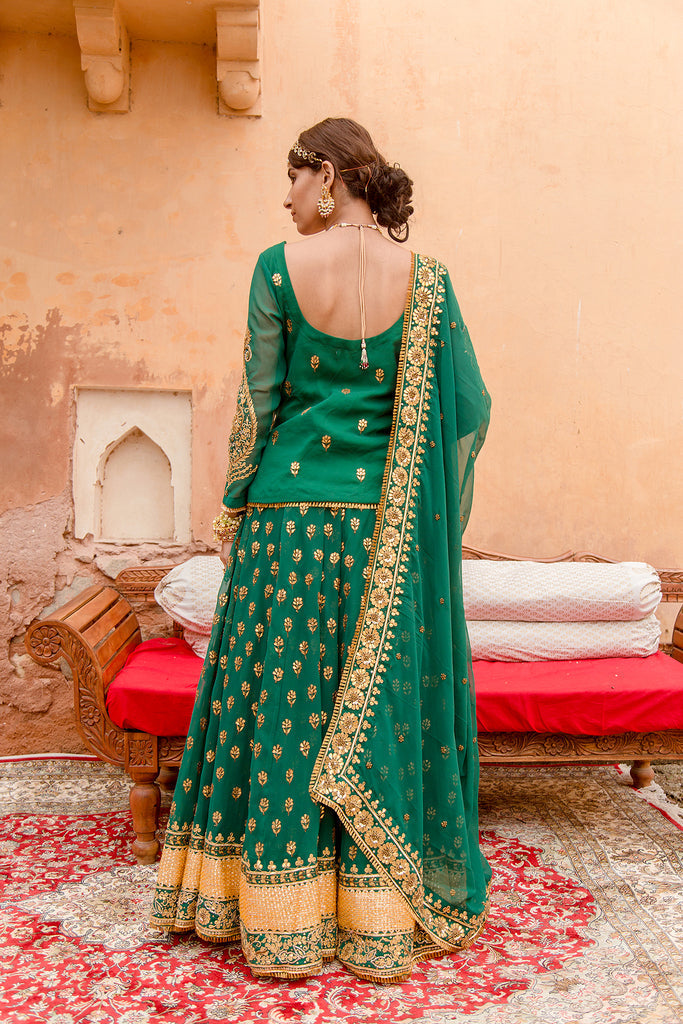 Nimrat Green Lehenga Gulabo Jaipur