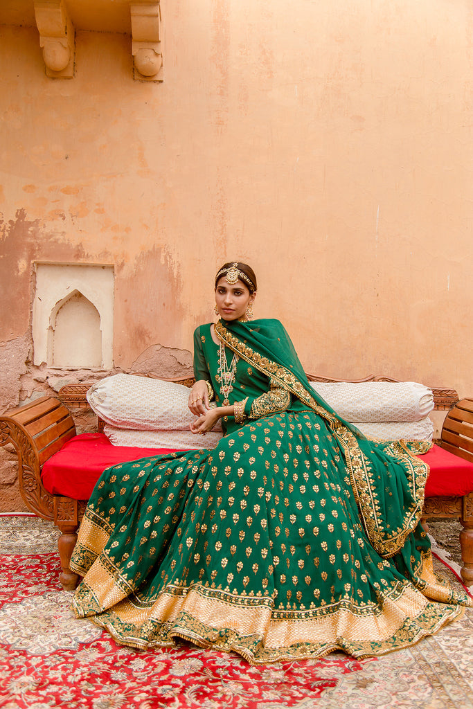 Nimrat Green Lehenga Gulabo Jaipur