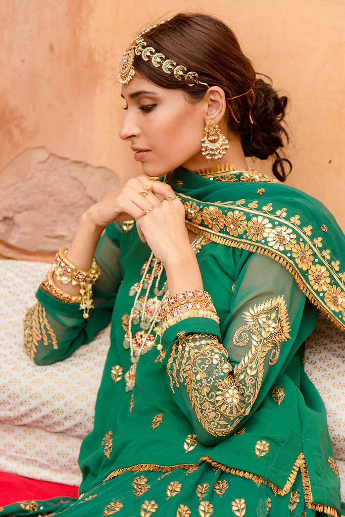 Nimrat Green Lehenga Gulabo Jaipur