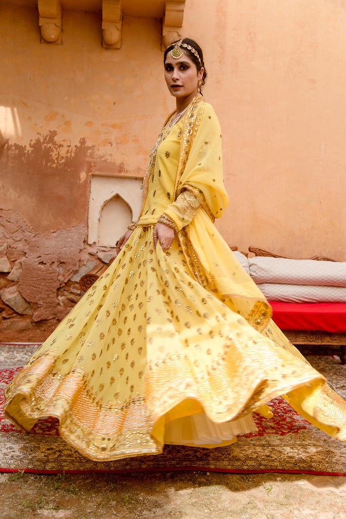 Nimrat Yellow Lehenga Gulabo Jaipur