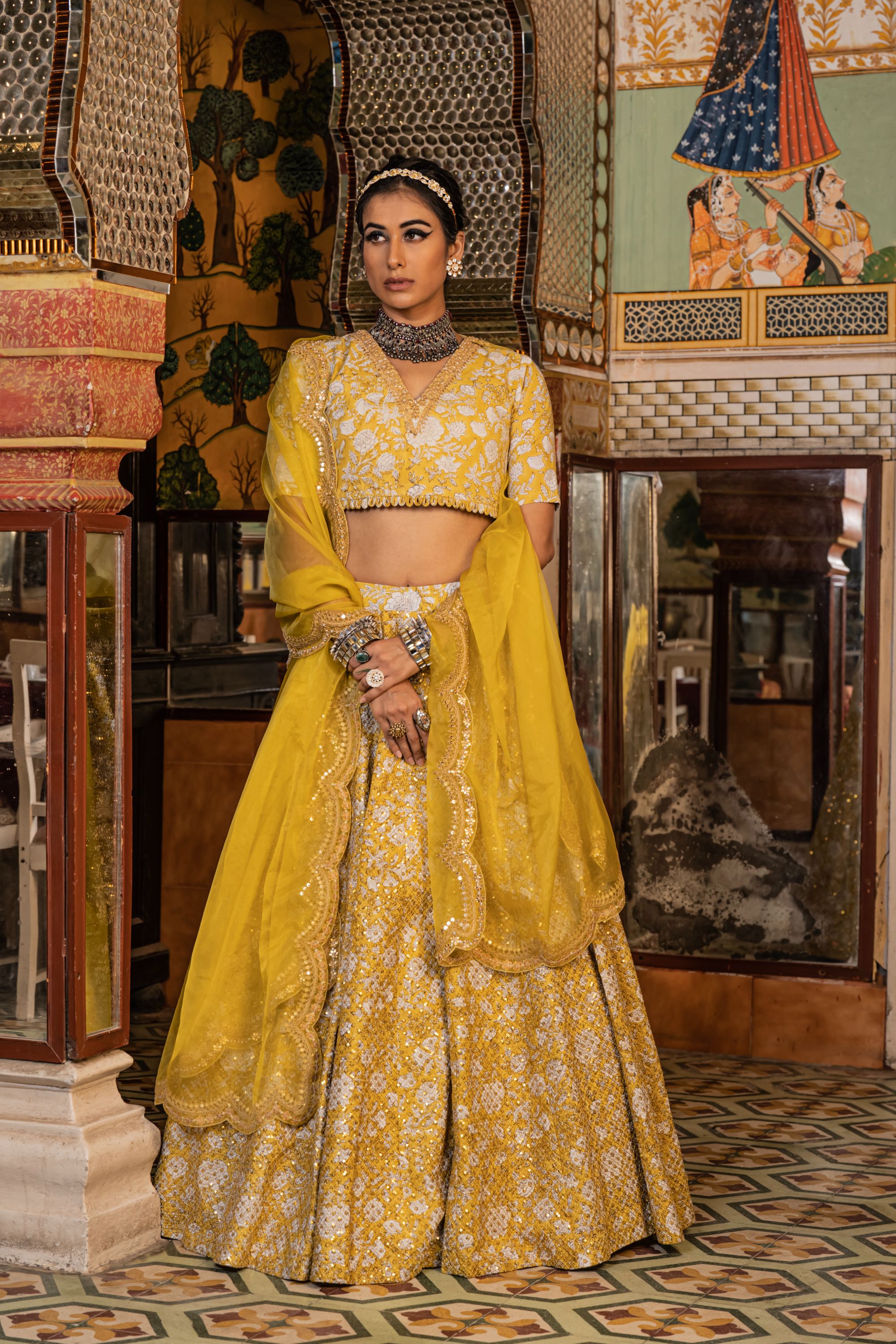 PARVEEN YELLOW LEHENGA SET Gulabo Jaipur