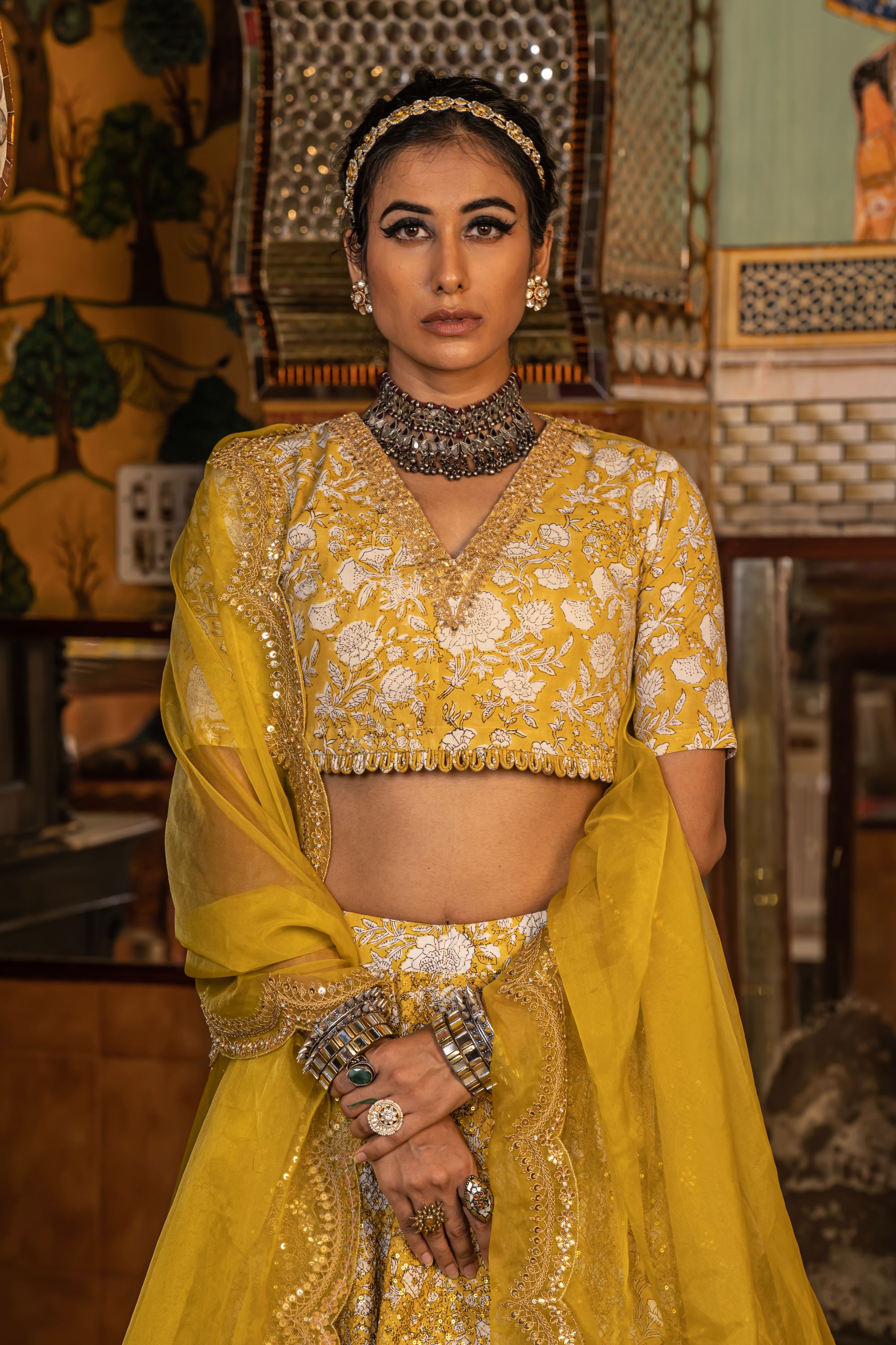 PARVEEN YELLOW LEHENGA SET Gulabo Jaipur