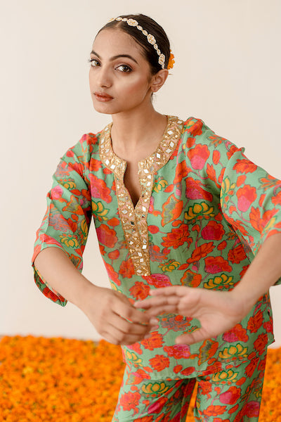 Rain Green Co-ord Set Gulabo Jaipur