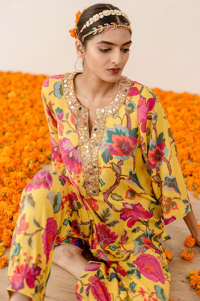 Rain Yellow Co-ord Set Gulabo Jaipur