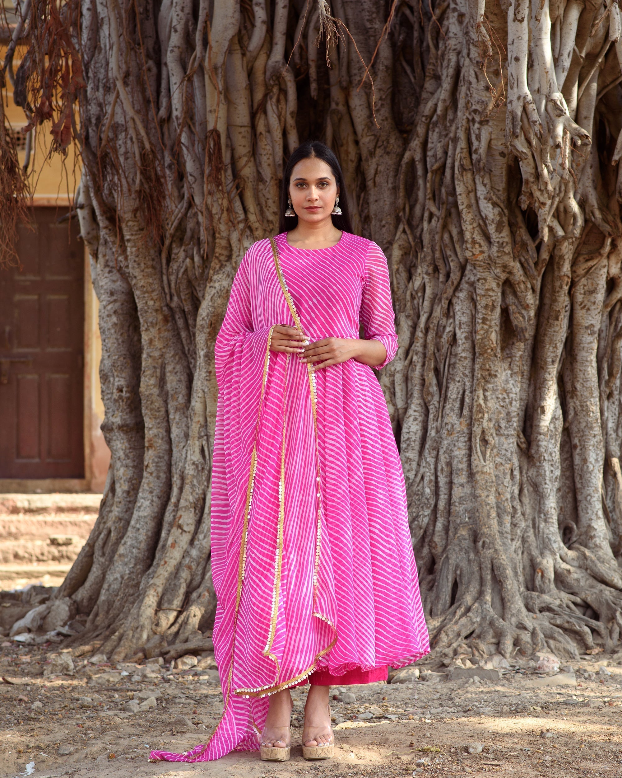 Rang Pink Anarkali Set Gulabo Jaipur