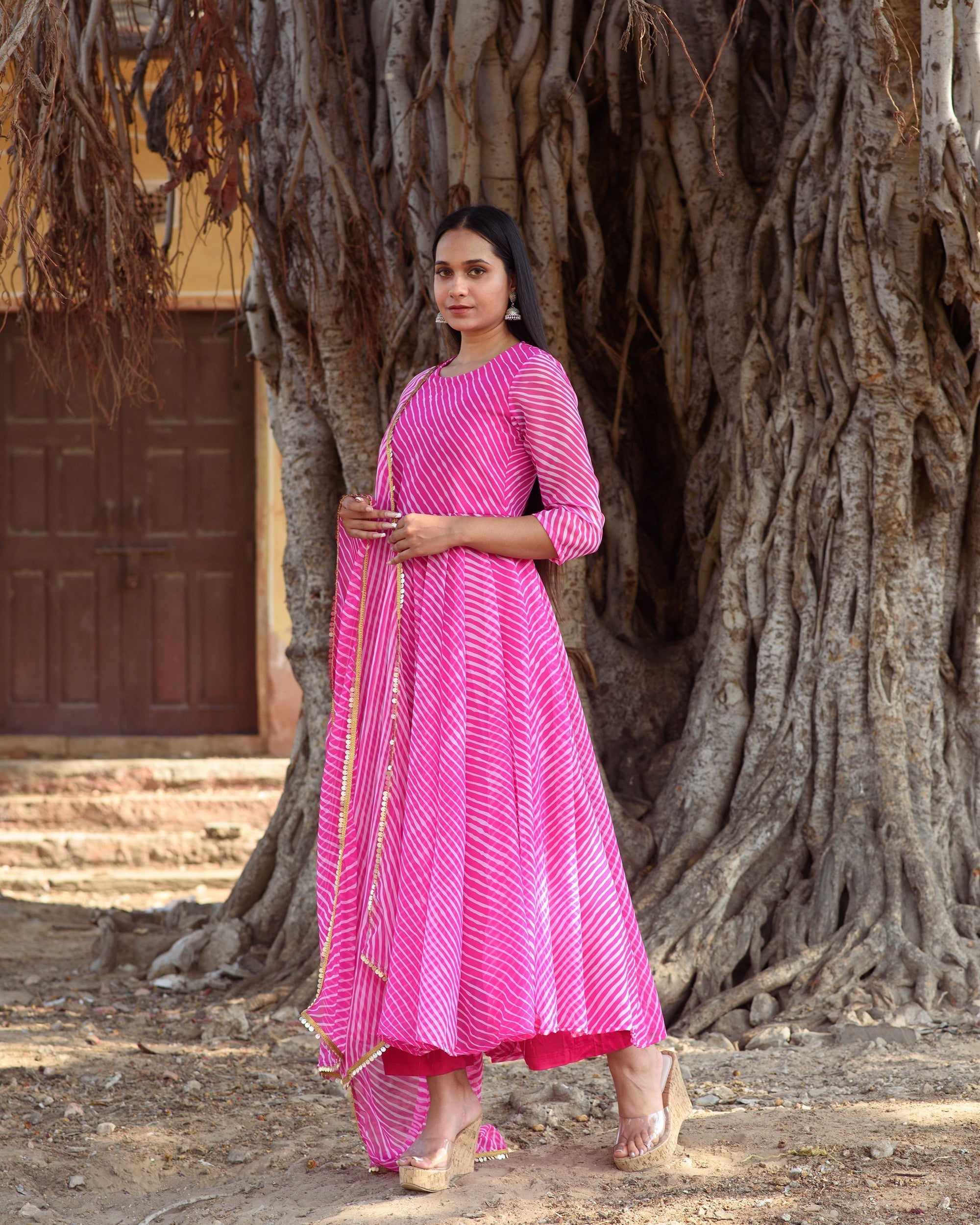 Rang Pink Anarkali Set Gulabo Jaipur