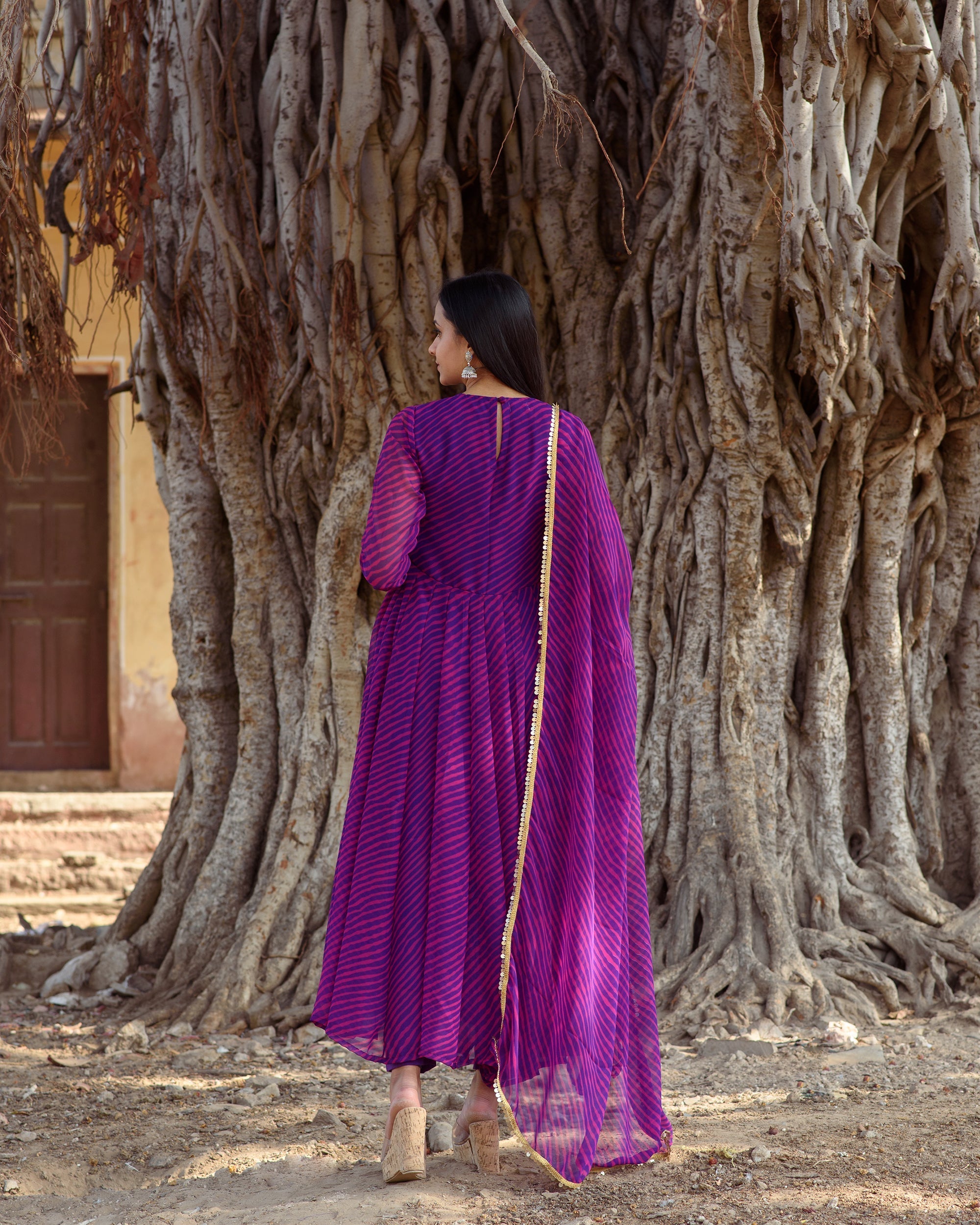 Rang Purple Anarkali Set Gulabo Jaipur