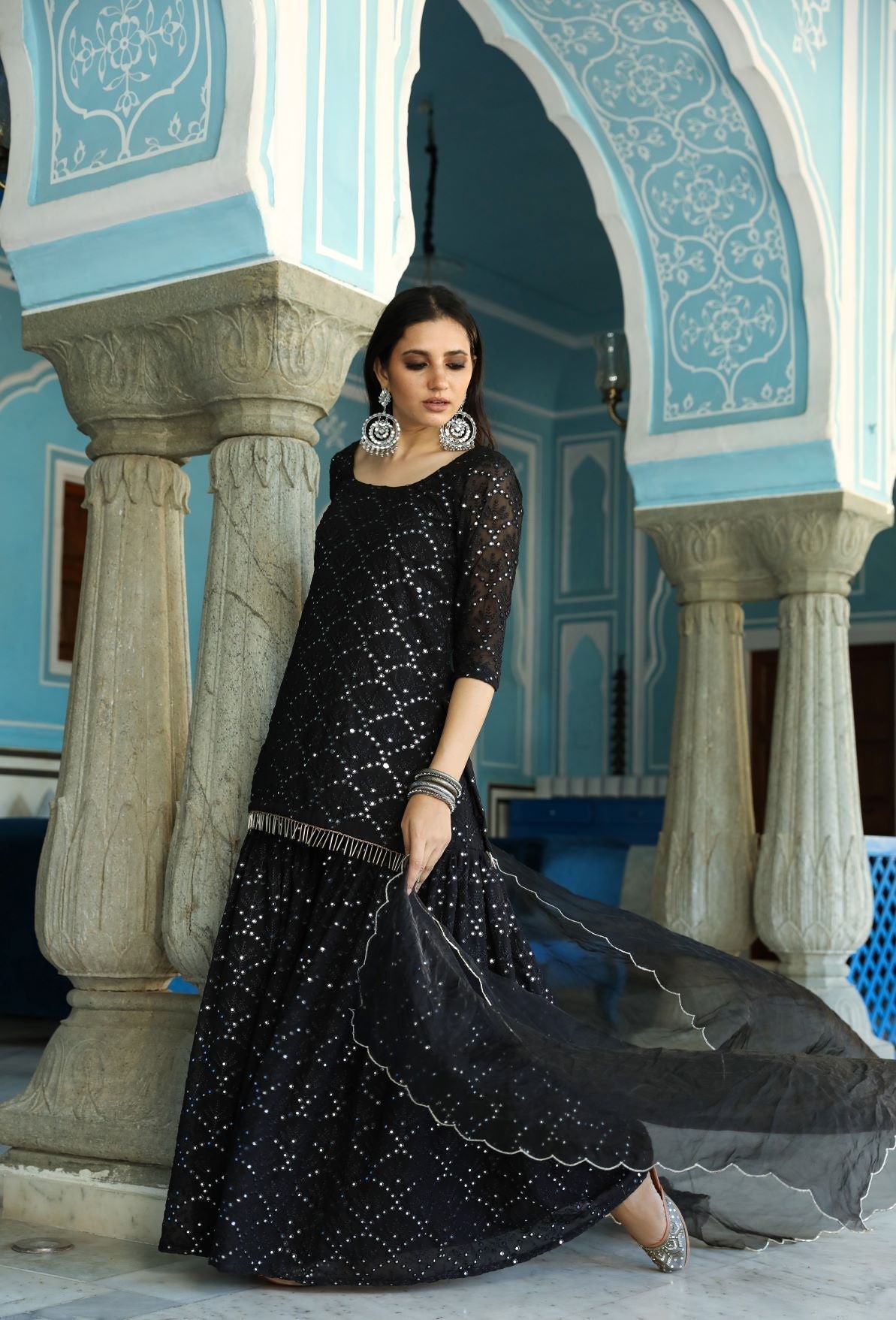 Rasna Bhasin in RaatRani Black Set Gulabo Jaipur