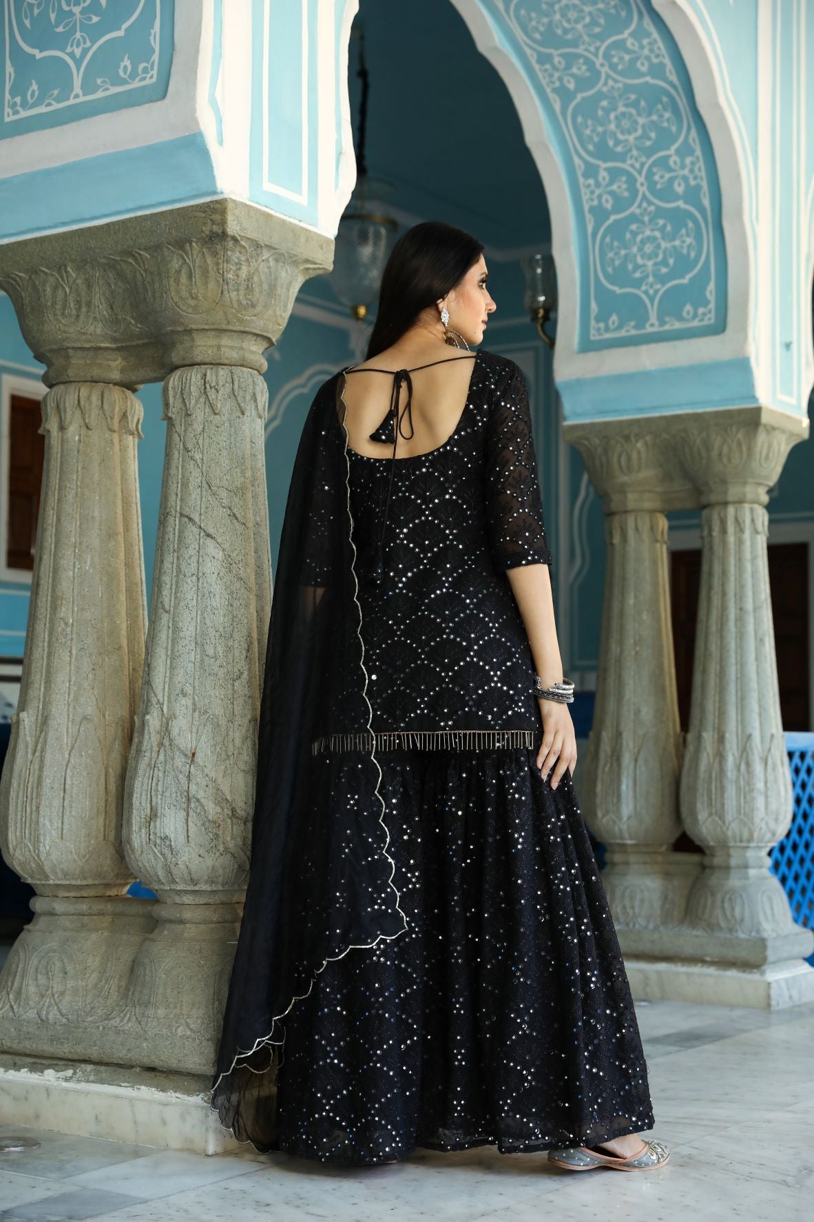 Rasna Bhasin in RaatRani Black Set Gulabo Jaipur