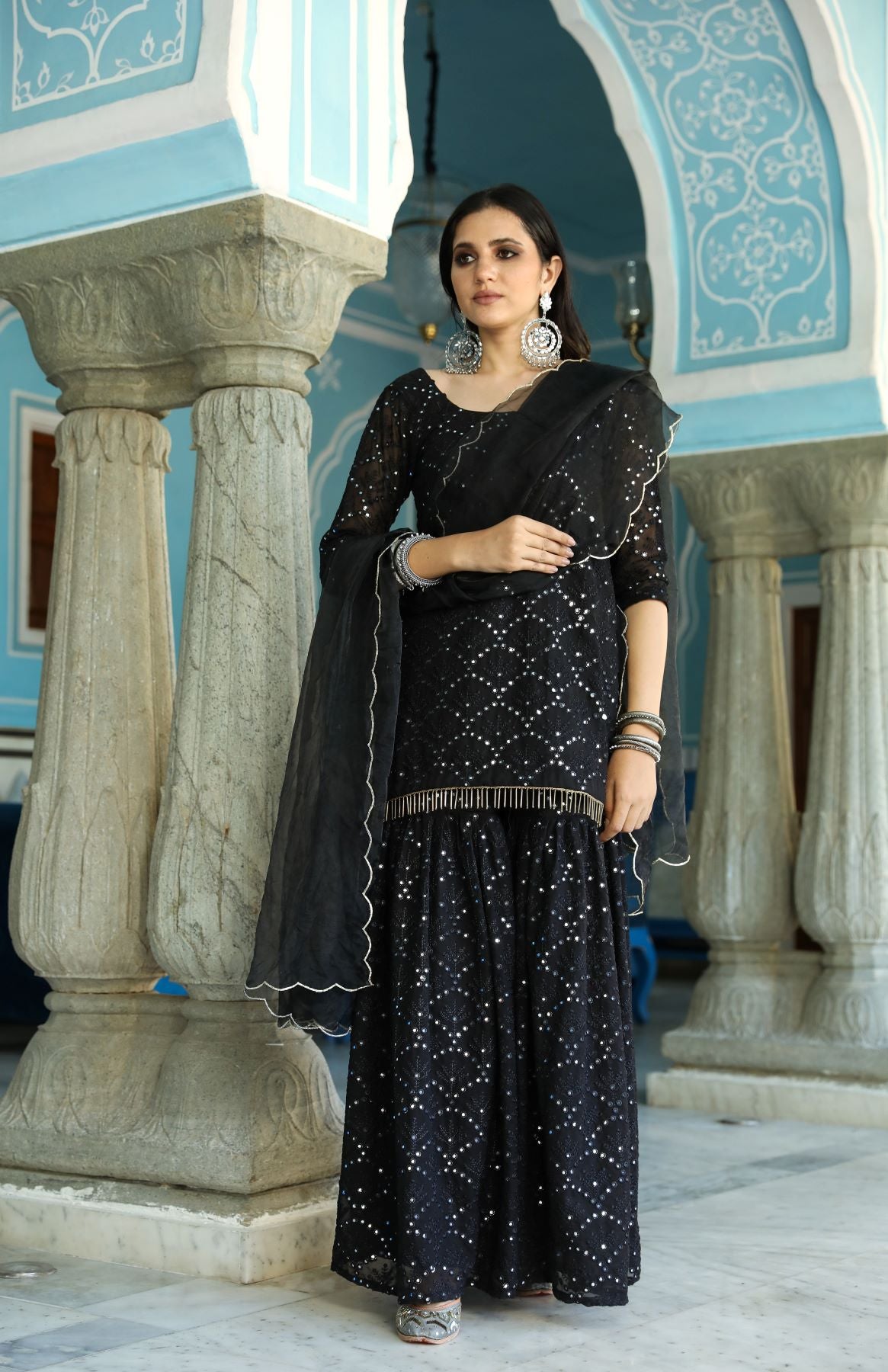 Rasna Bhasin in RaatRani Black Set Gulabo Jaipur