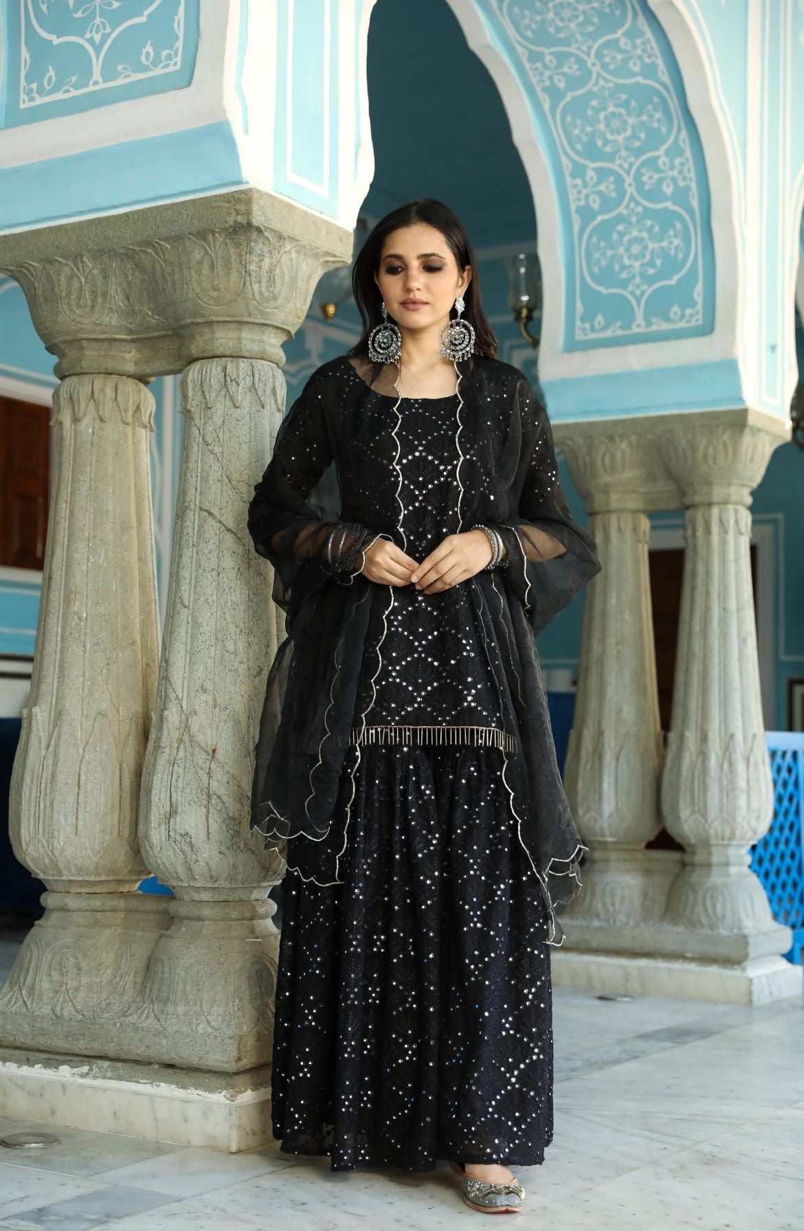 Rasna Bhasin in RaatRani Black Set Gulabo Jaipur