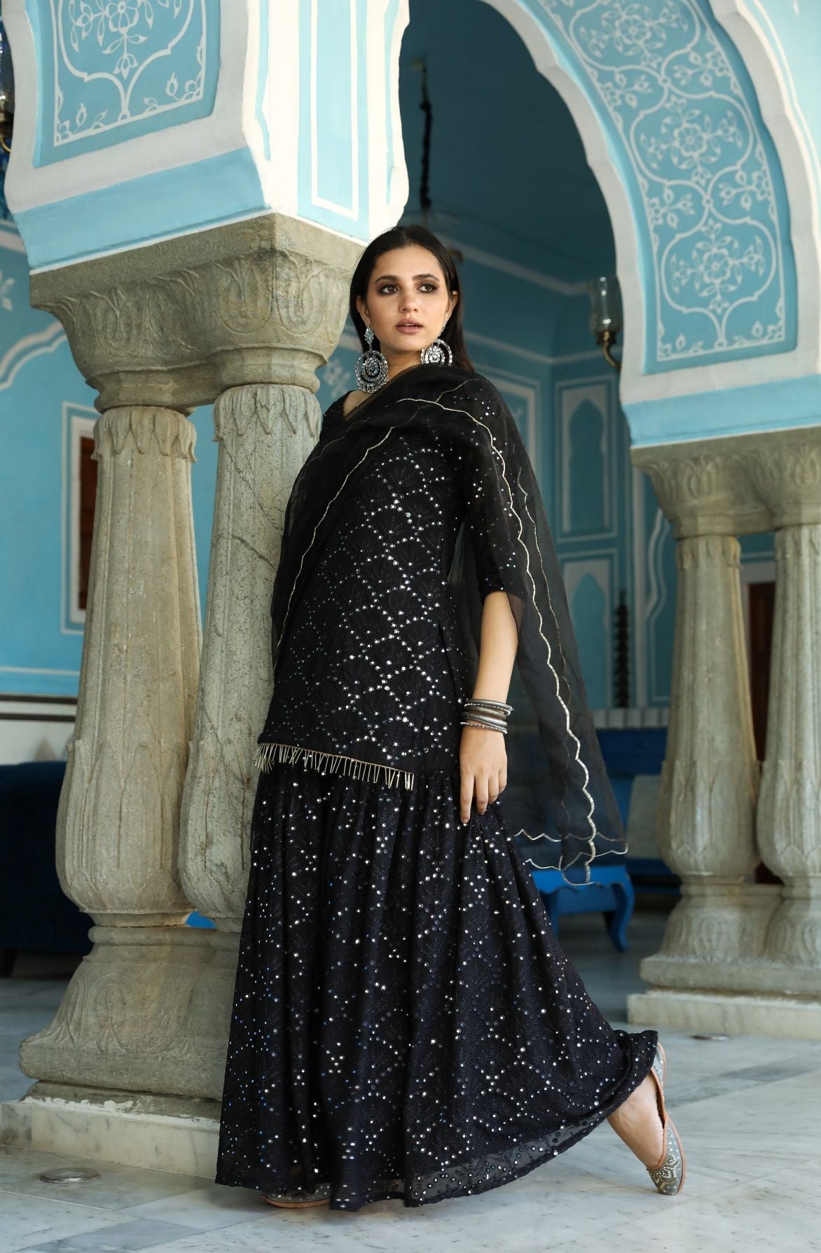 Rasna Bhasin in RaatRani Black Set Gulabo Jaipur