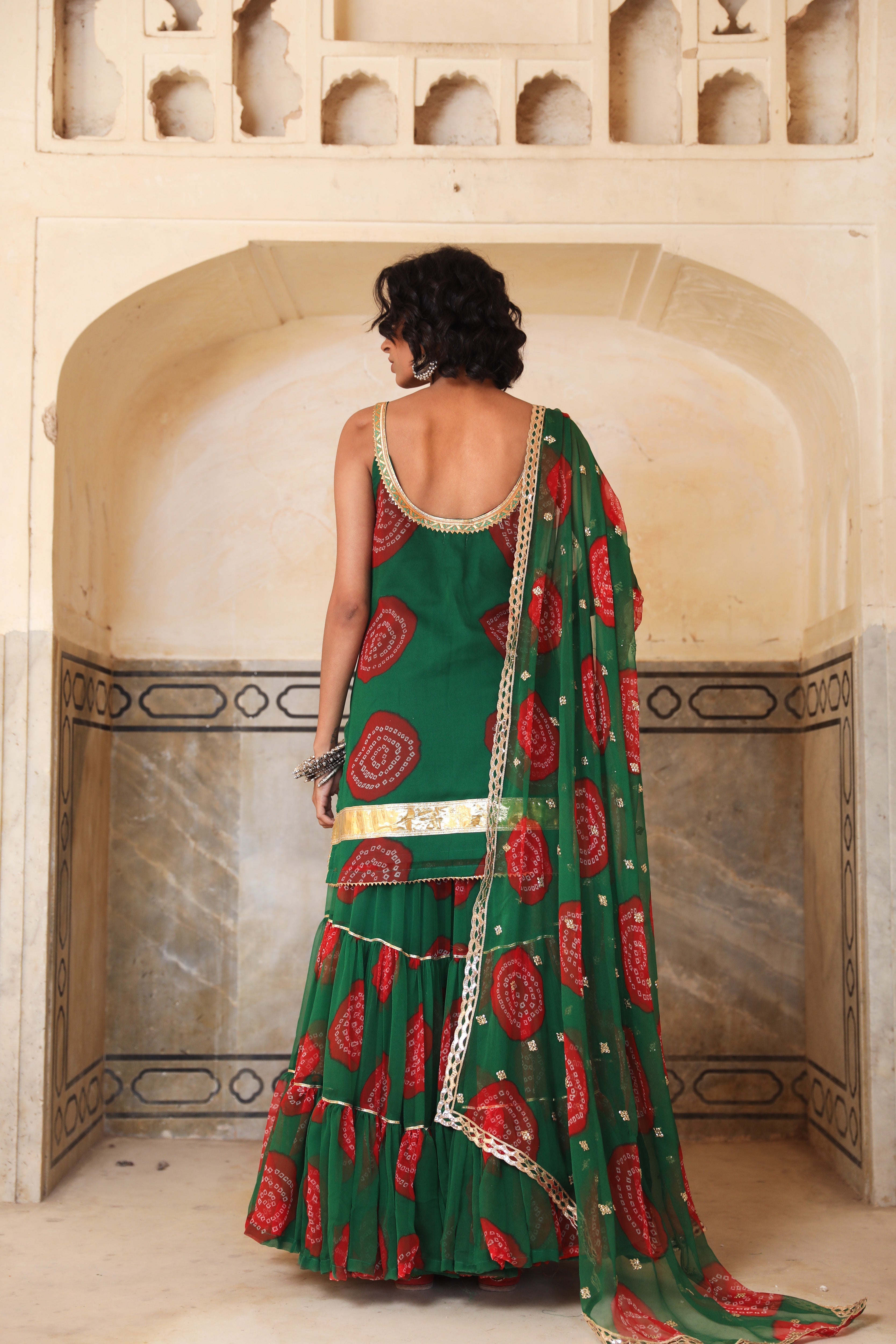 SHINAZ GREEN SET Gulabo Jaipur