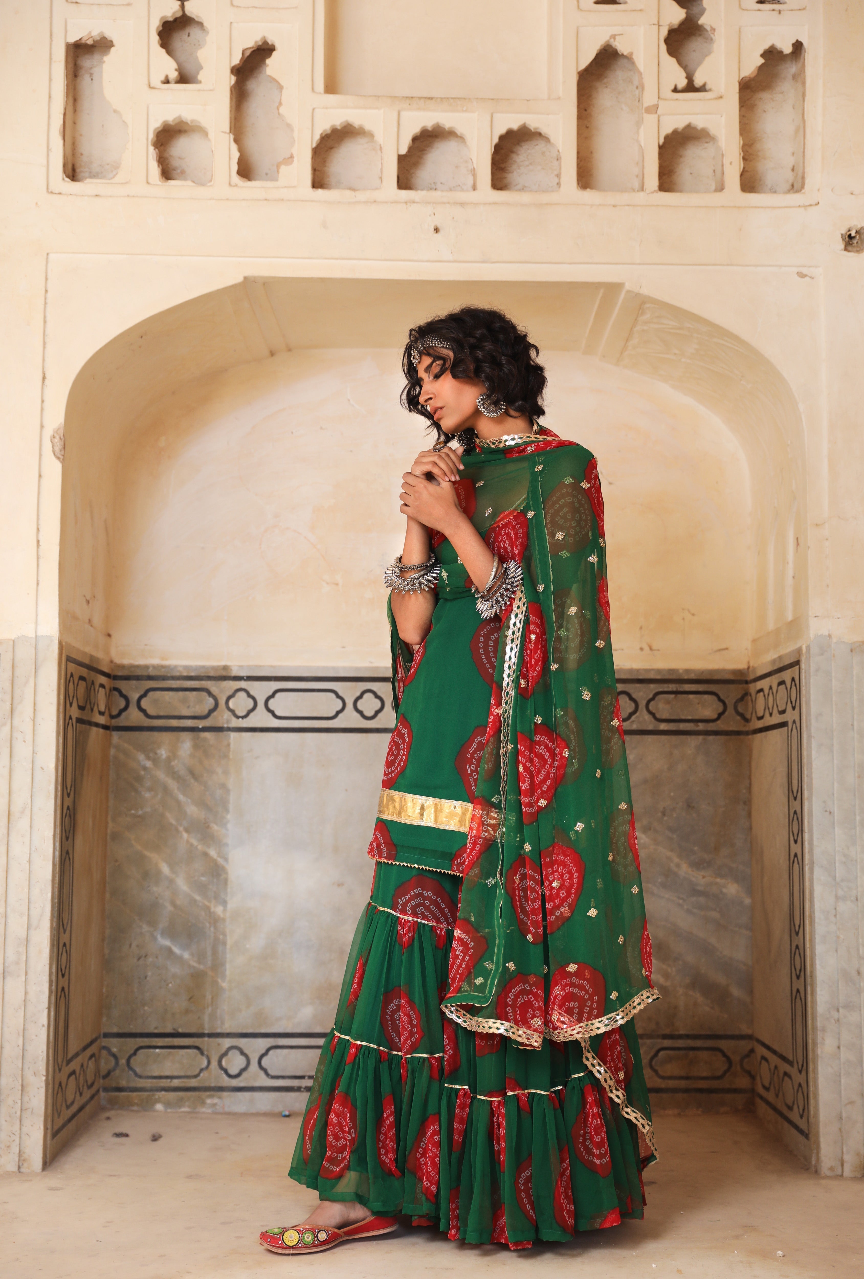 SHINAZ GREEN SET Gulabo Jaipur