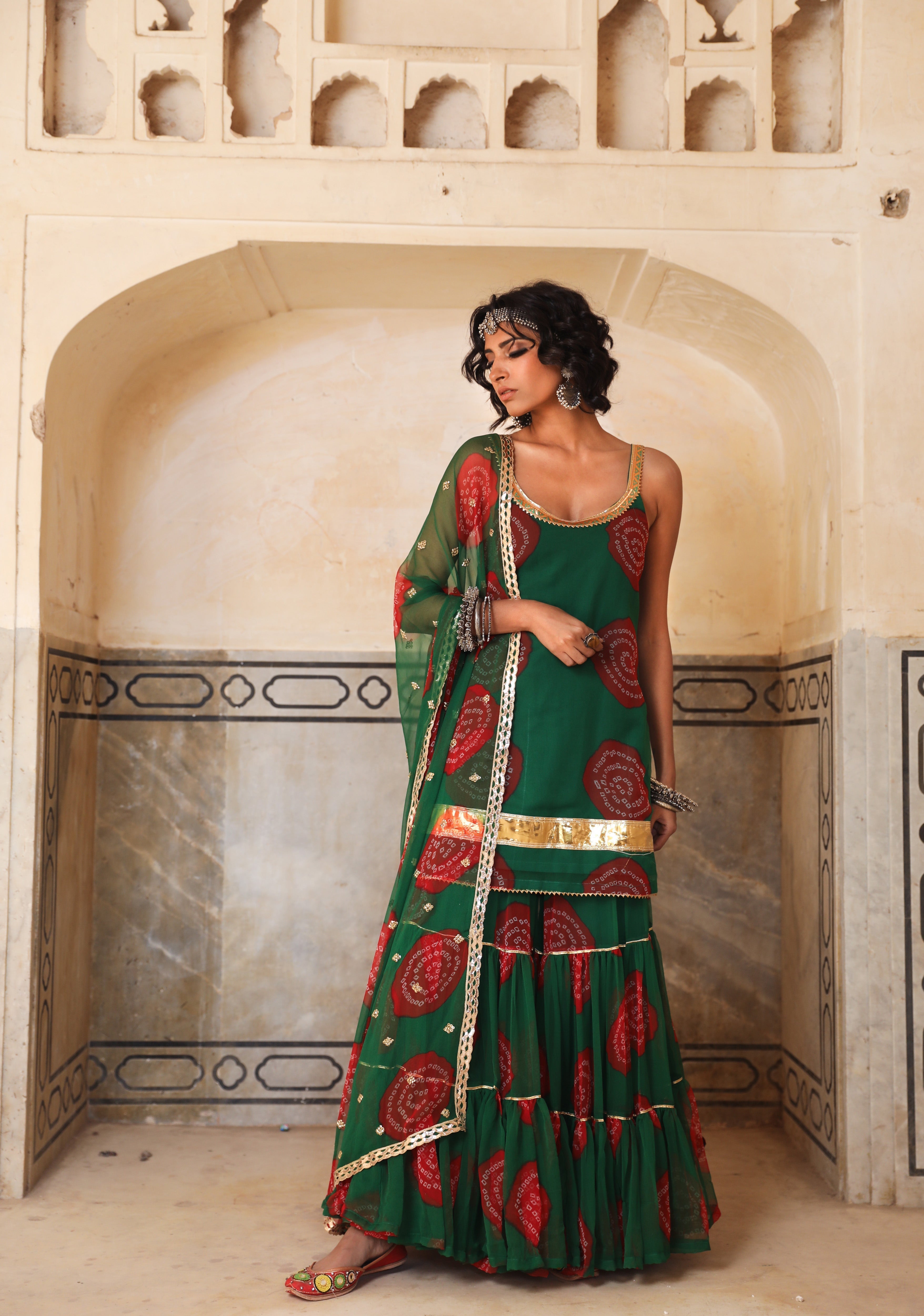 SHINAZ GREEN SET Gulabo Jaipur