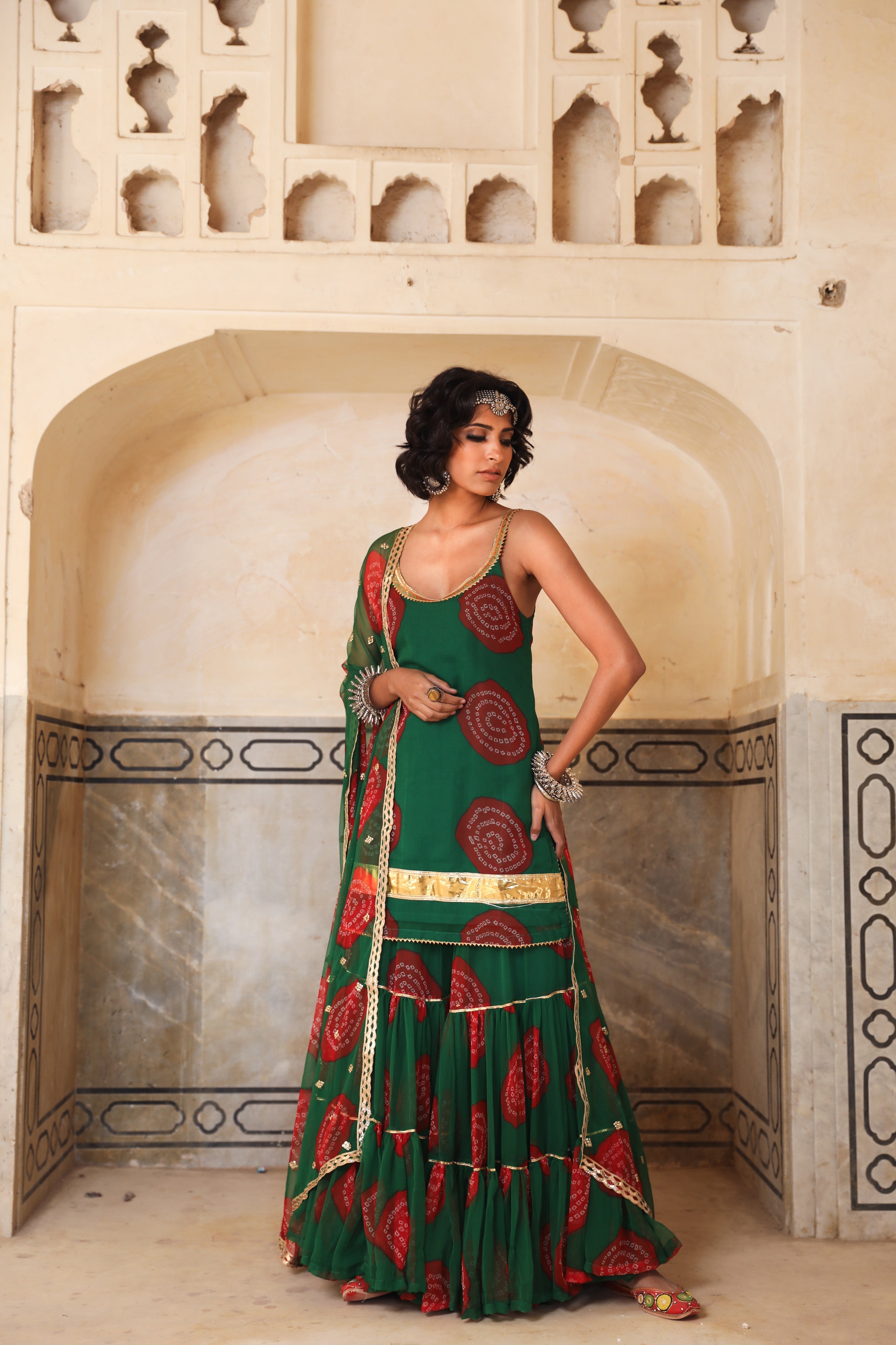 SHINAZ GREEN SET Gulabo Jaipur