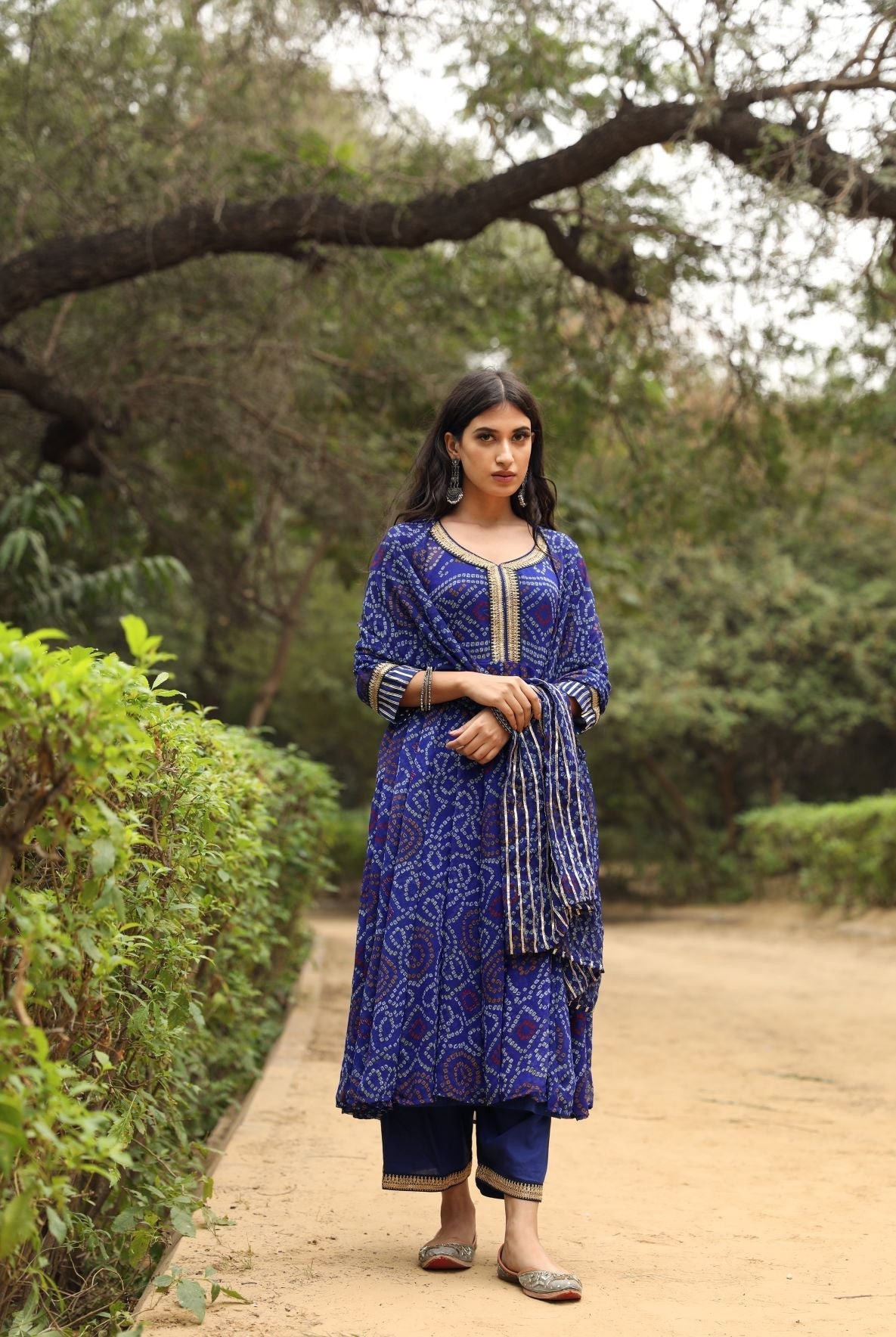 Sama Anarkali Blue Set Gulabo Jaipur