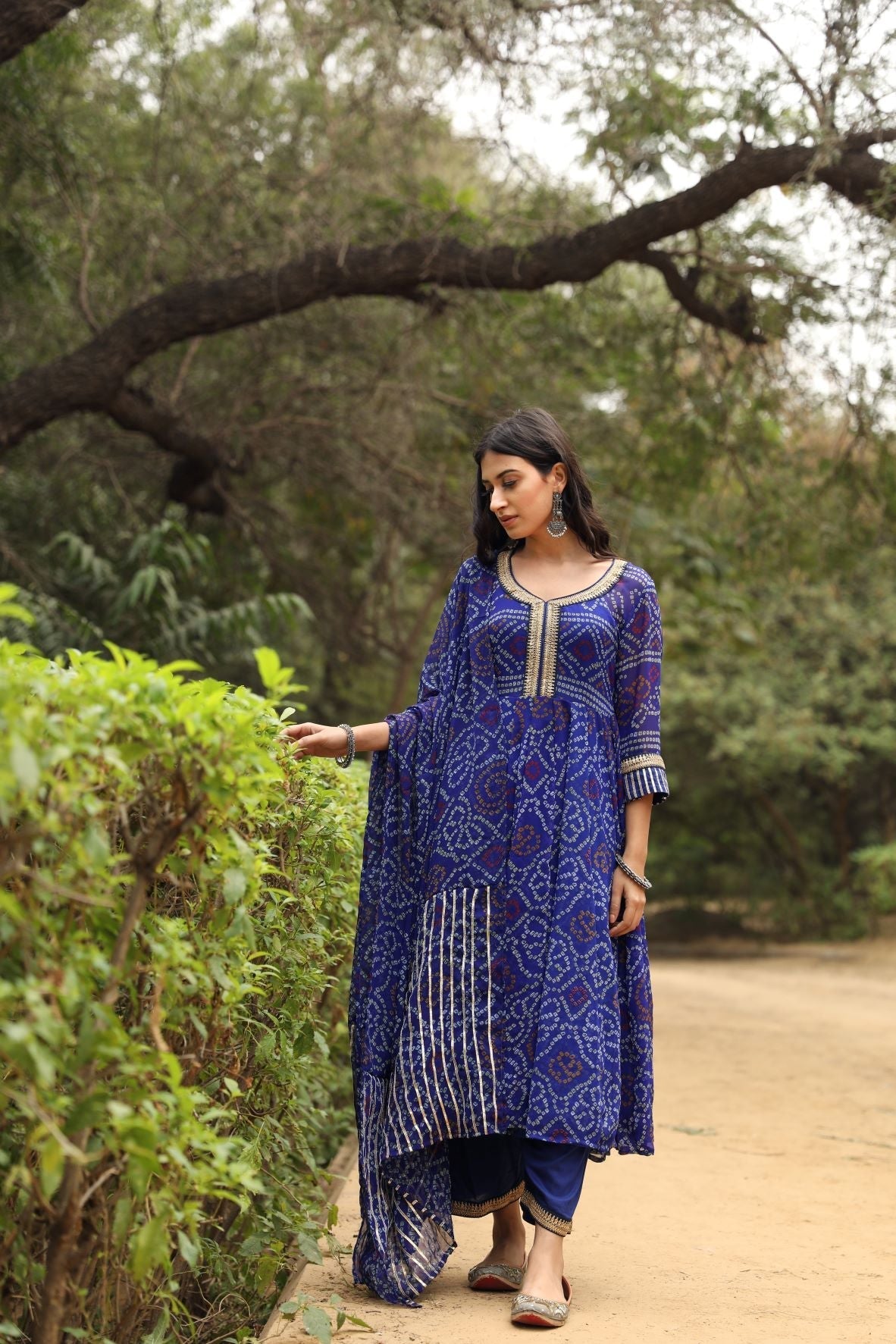 Sama Anarkali Blue Set Gulabo Jaipur