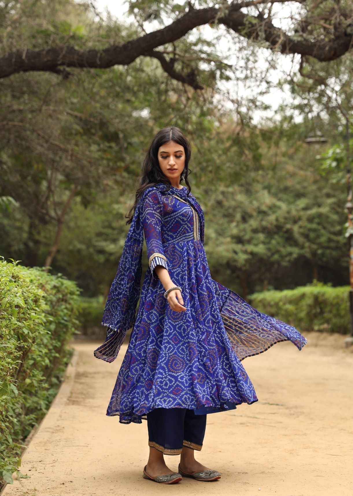 Sama Anarkali Blue Set Gulabo Jaipur