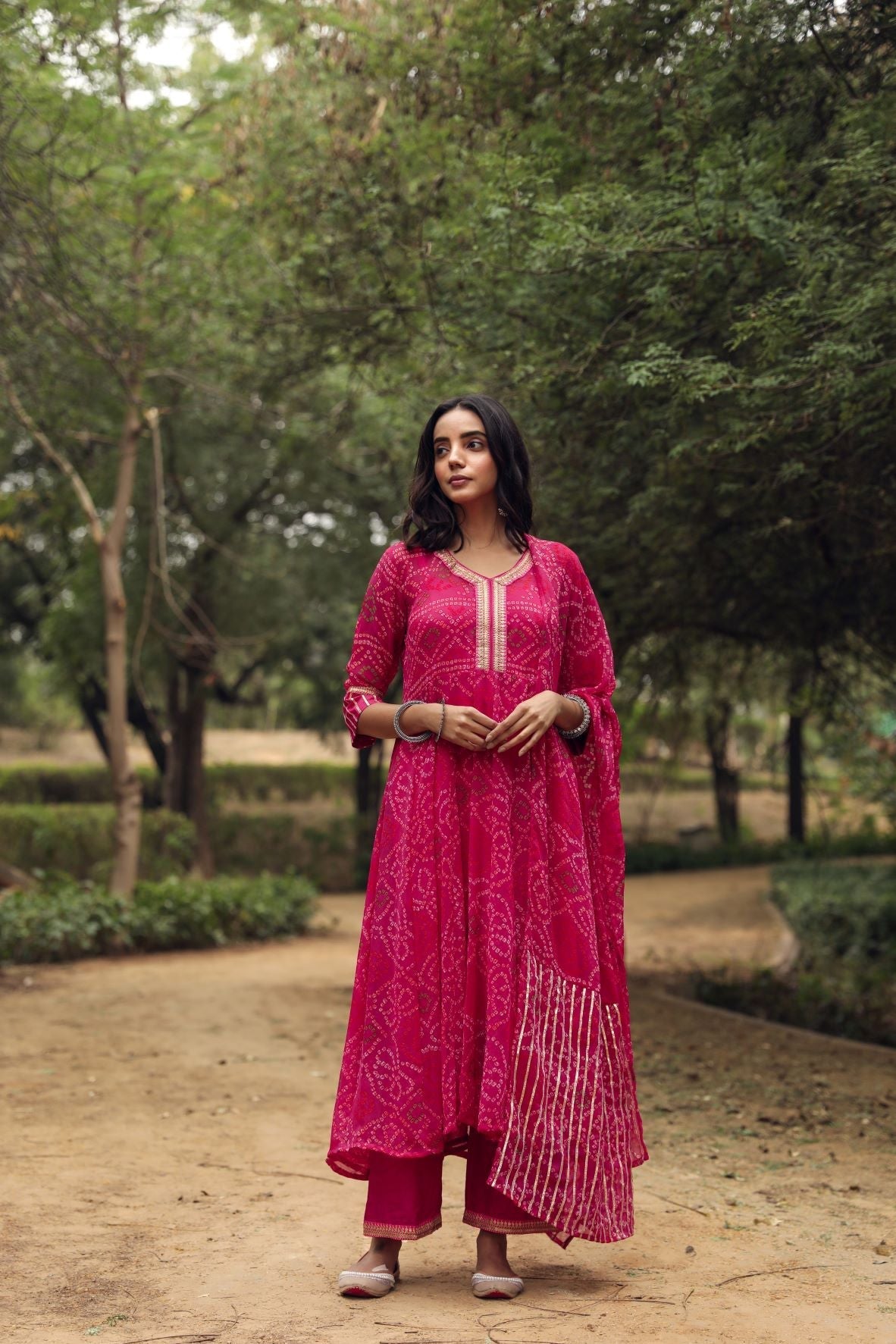 Sama Anarkali Pink Set Gulabo Jaipur