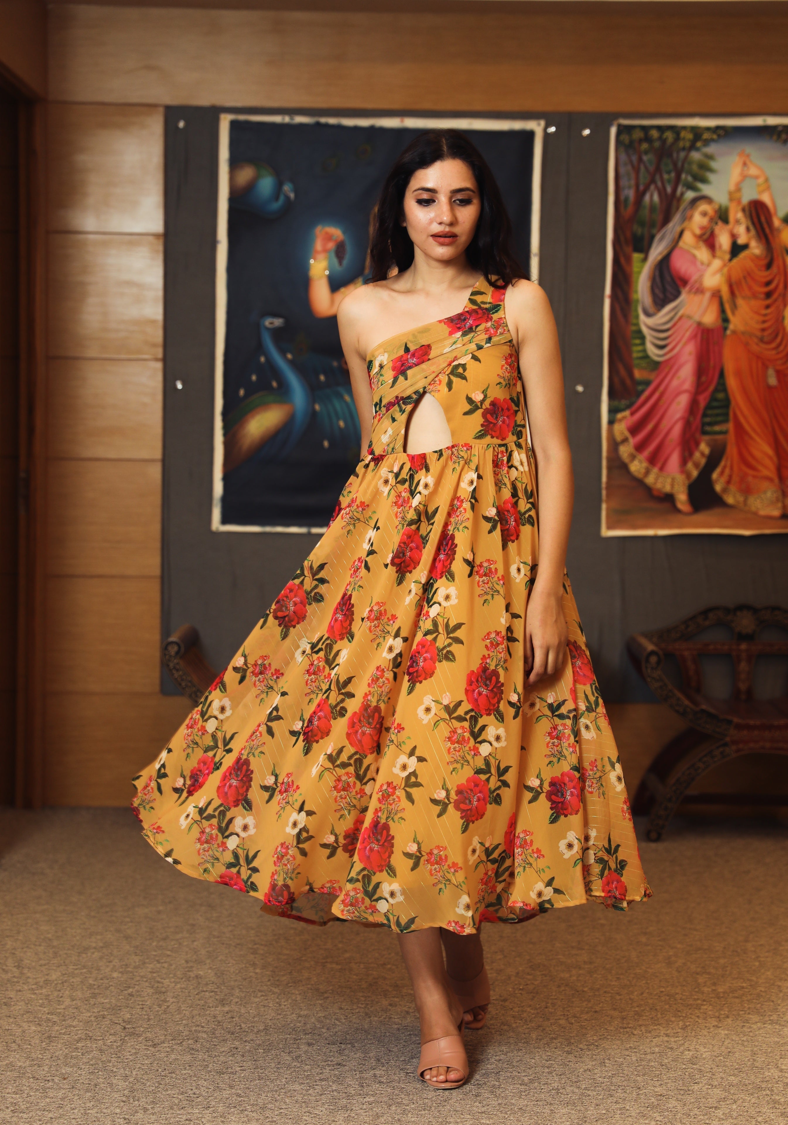 Sarah Yellow Dress Gulabo Jaipur