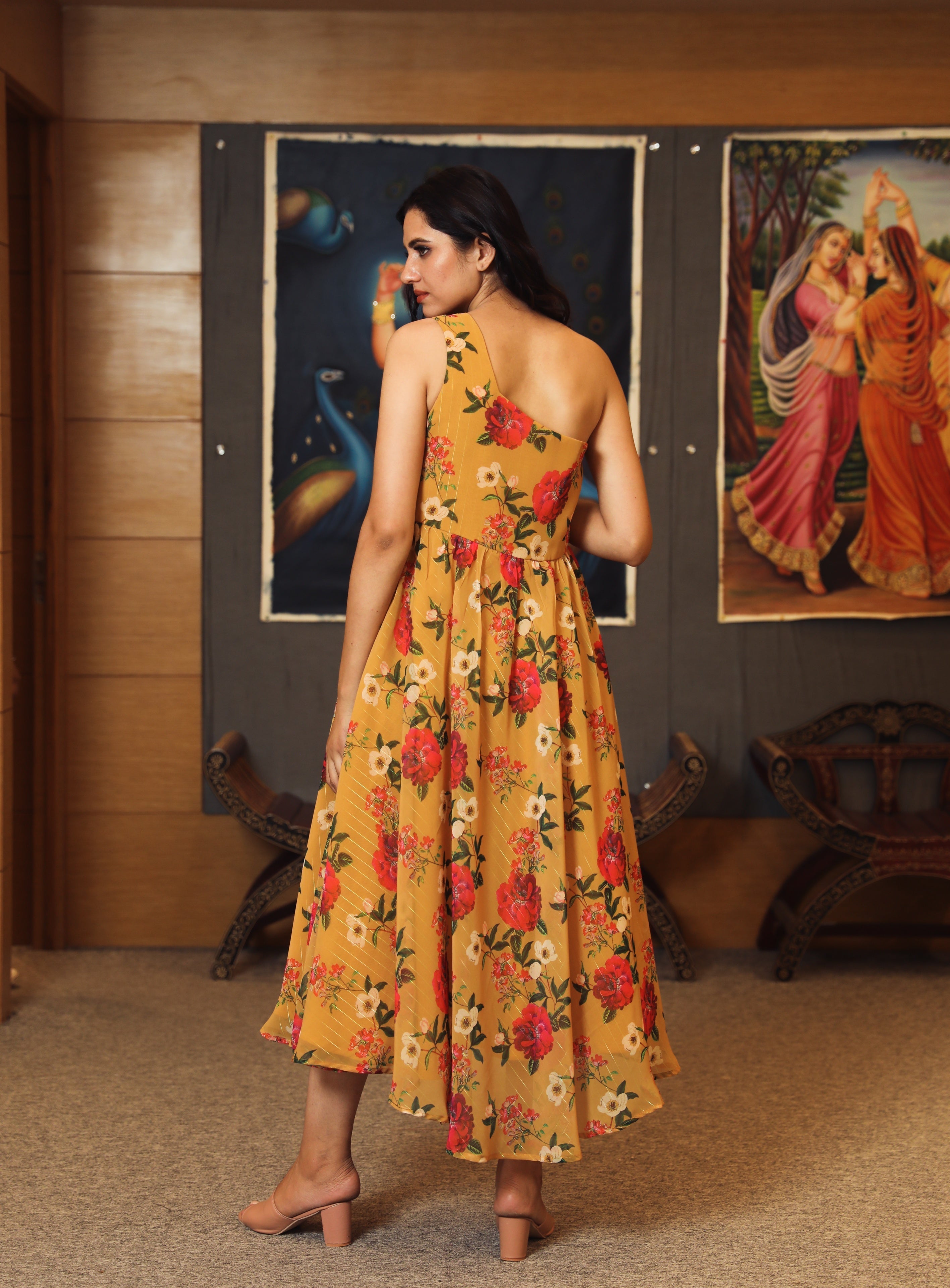 Sarah Yellow Dress Gulabo Jaipur