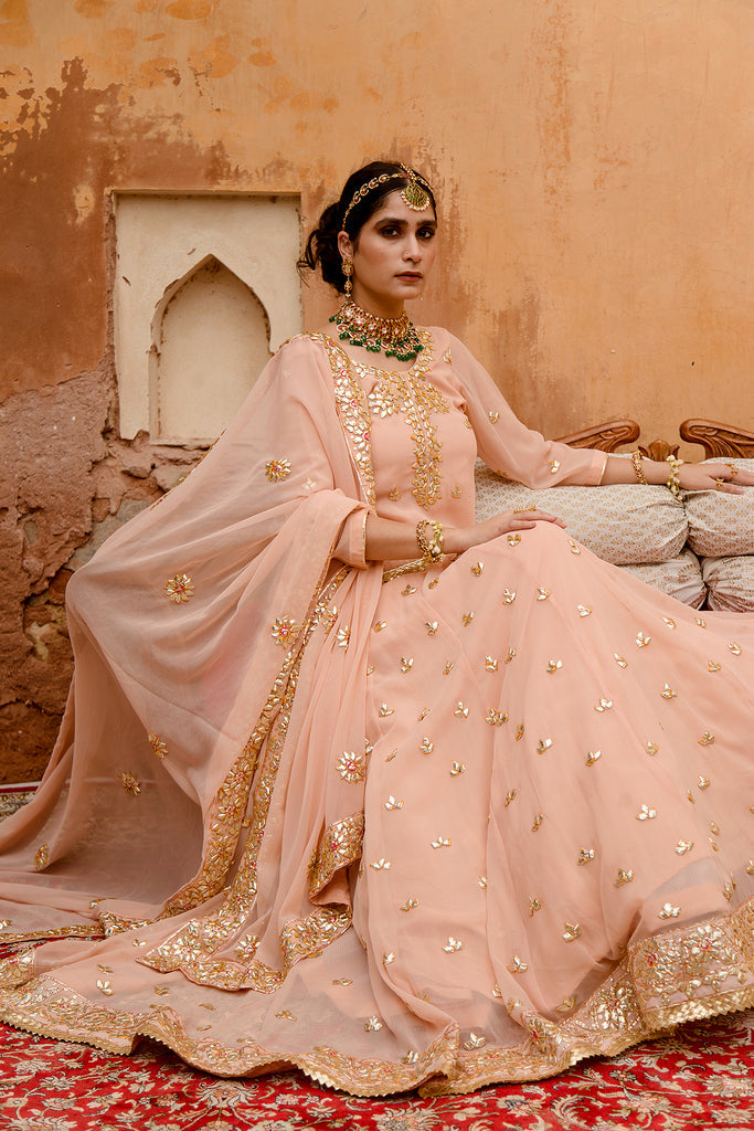 Shagun Peach Lehenga Gulabo Jaipur