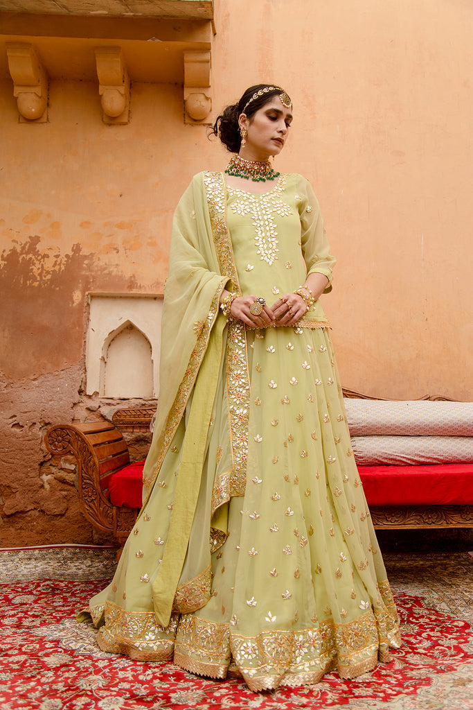 Shagun Pista Lehenga Gulabo Jaipur