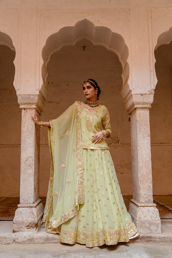 Shagun Pista Lehenga Gulabo Jaipur