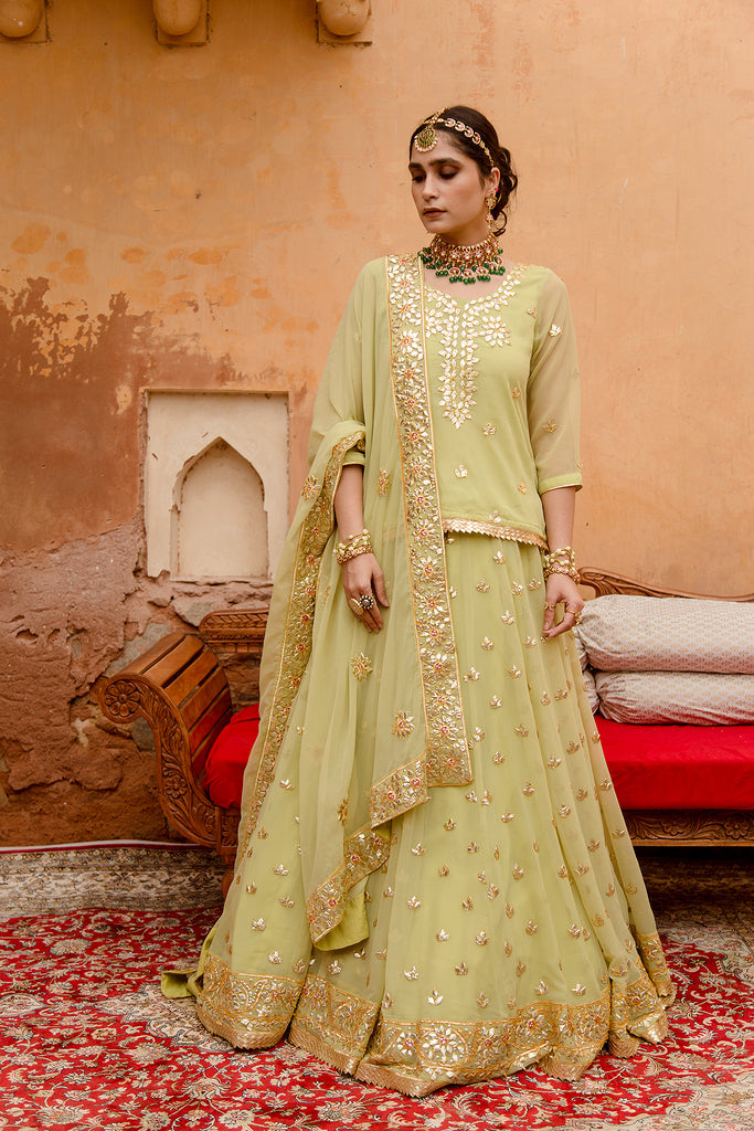 Shagun Pista Lehenga Gulabo Jaipur