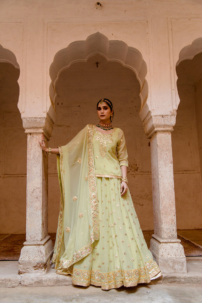 Shagun Pista Lehenga Gulabo Jaipur