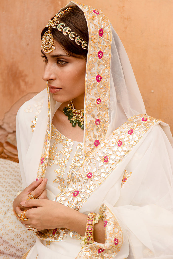 Shagun White Lehenga Gulabo Jaipur