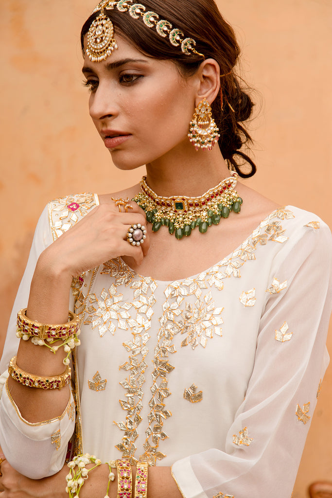 Shagun White Lehenga Gulabo Jaipur