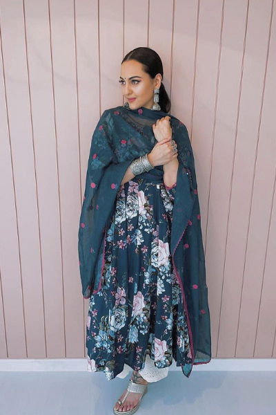 Sonakshi Sinha in Blue Set Gulabo Jaipur