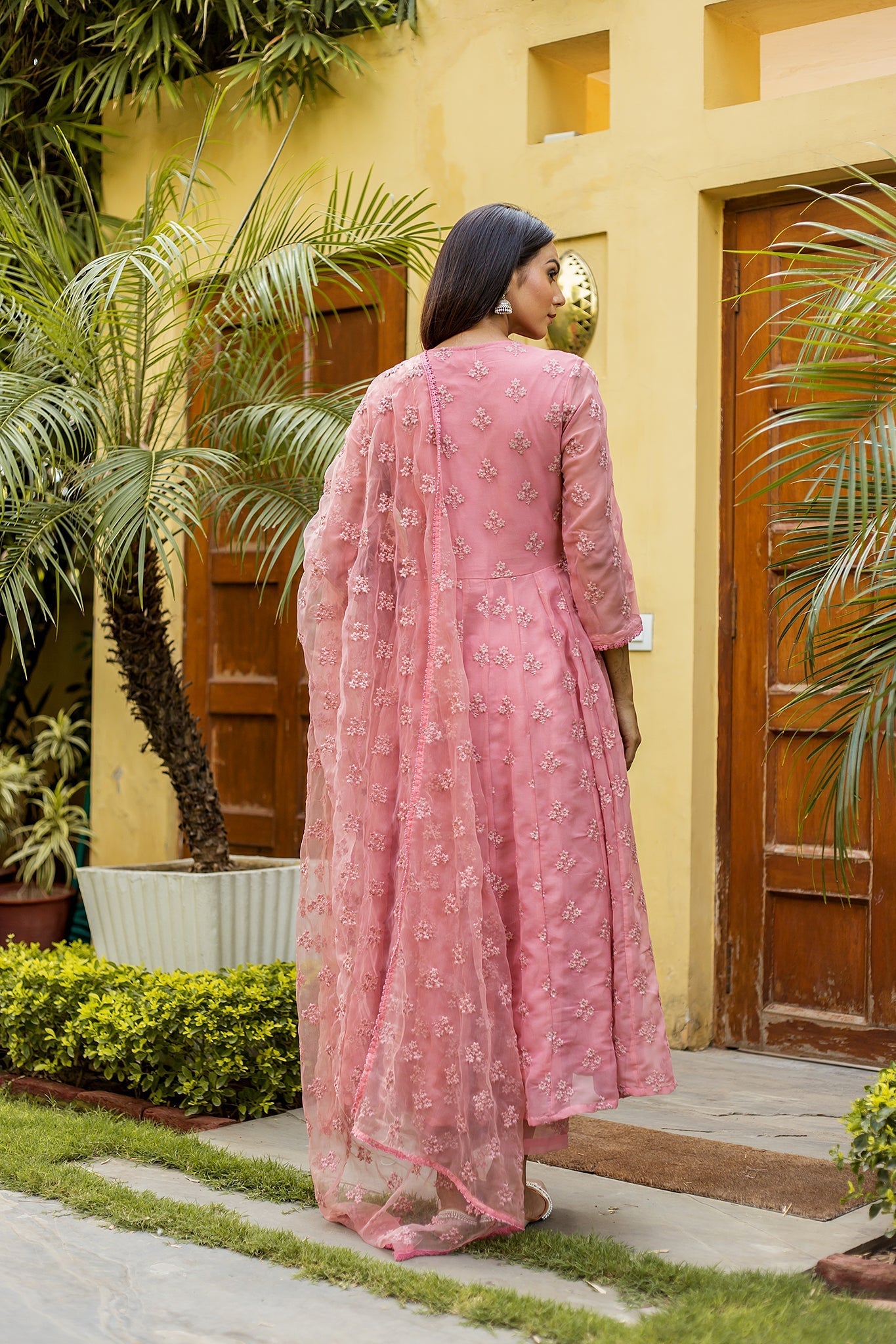 Suhana Peach Anarkali Set Gulabo Jaipur