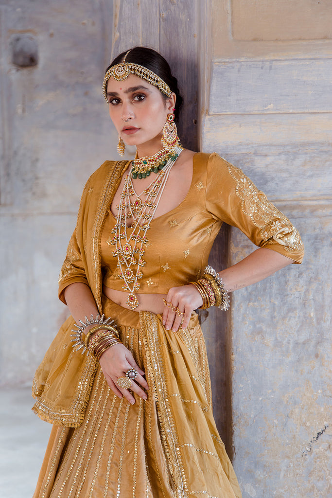 Swara Beige Lehenga Gulabo Jaipur