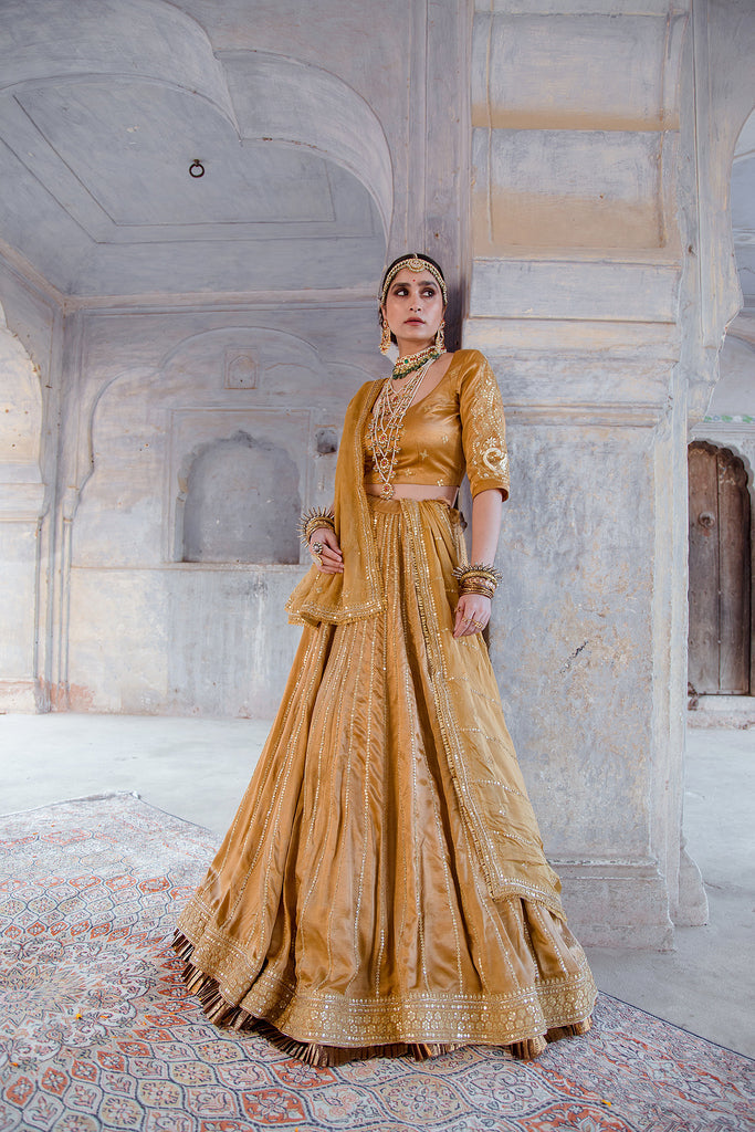 Swara Beige Lehenga Gulabo Jaipur