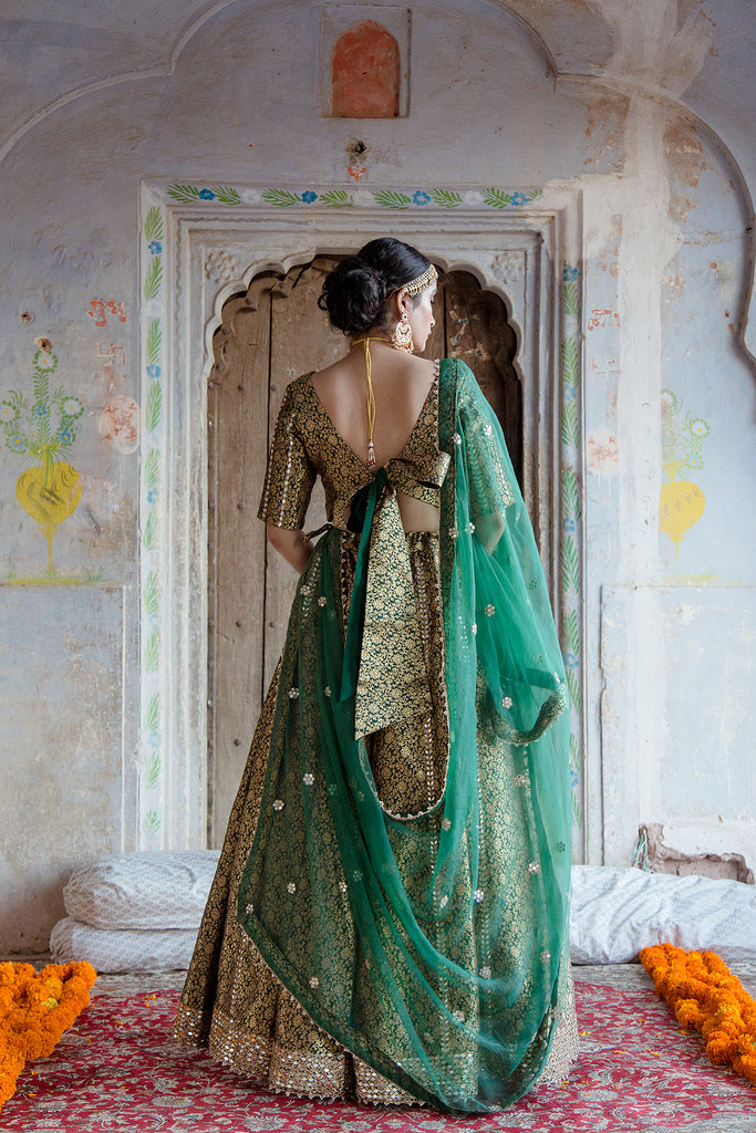 Swati Green Lehenga Gulabo Jaipur